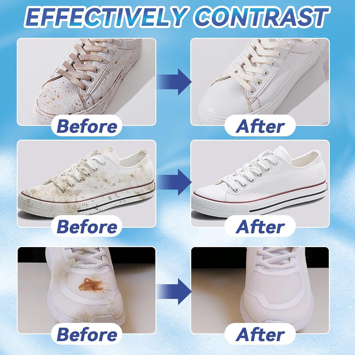 Kit de Limpieza de Zapatos Blanco 190.5 ml con Cepillo y Toalla