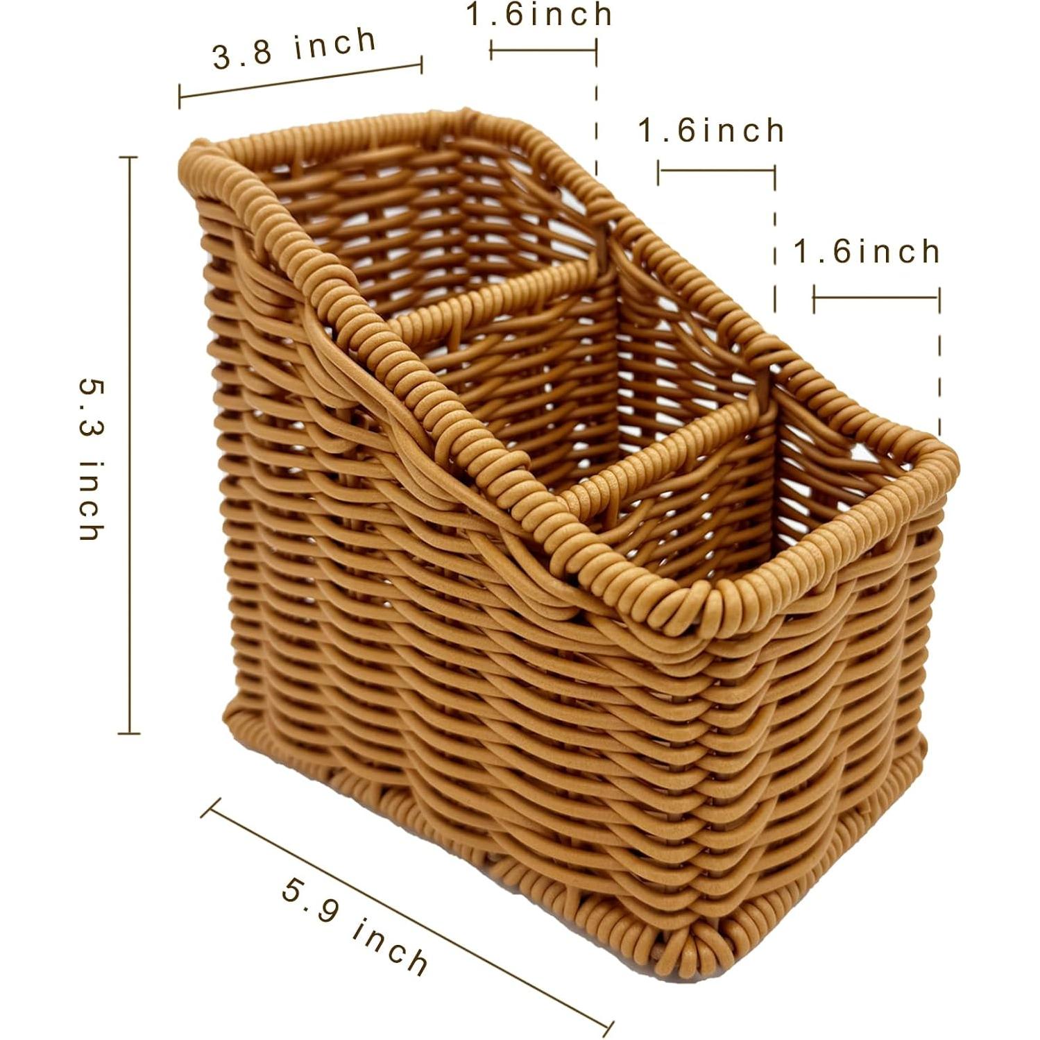 Soporte de Control Remoto WUJILIVING Rattan 3 Compartimentos