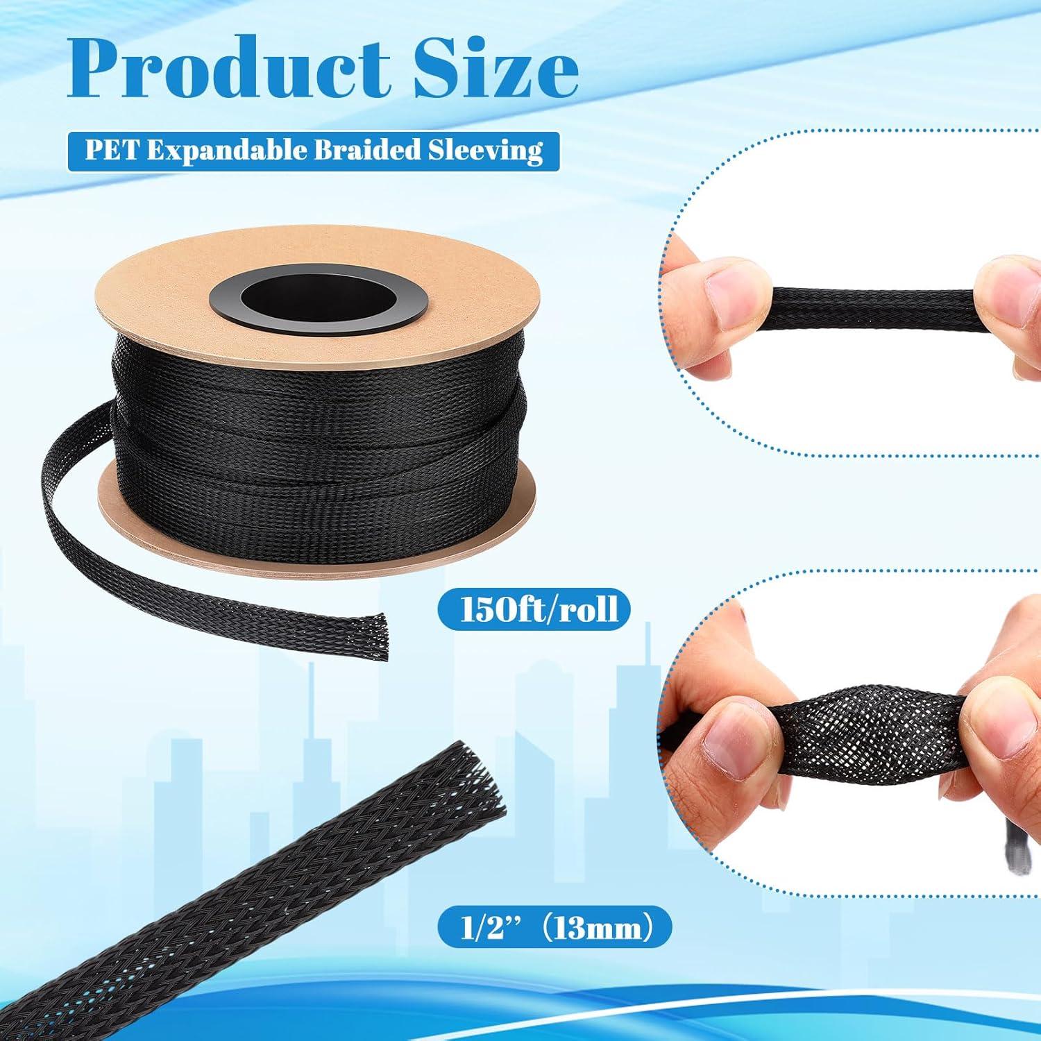 Manga Trenzada Expandible Pangda 1/2" x 45.72m Negra