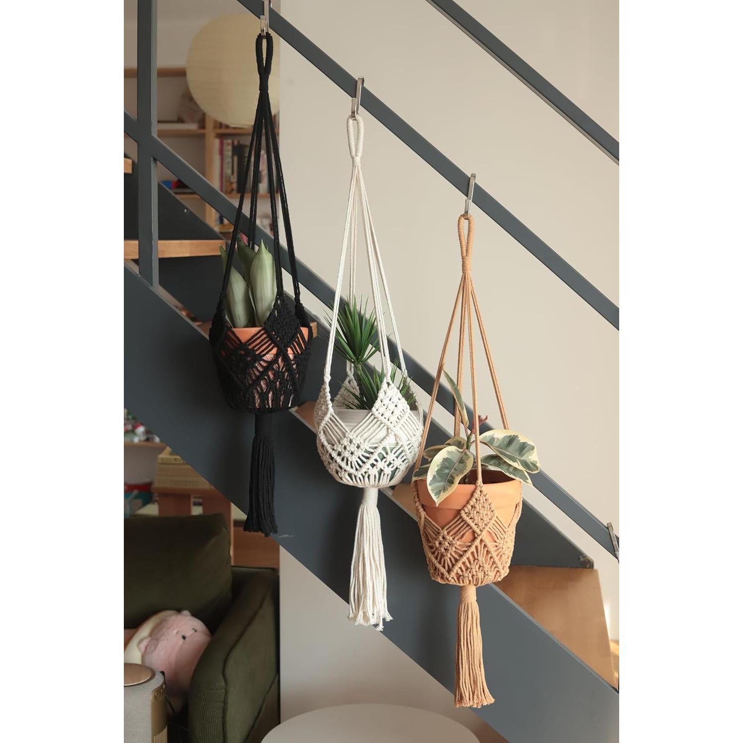 Macetero Colgante Boho XINBOR para Macetas de 20.32 cm, 4 Piezas