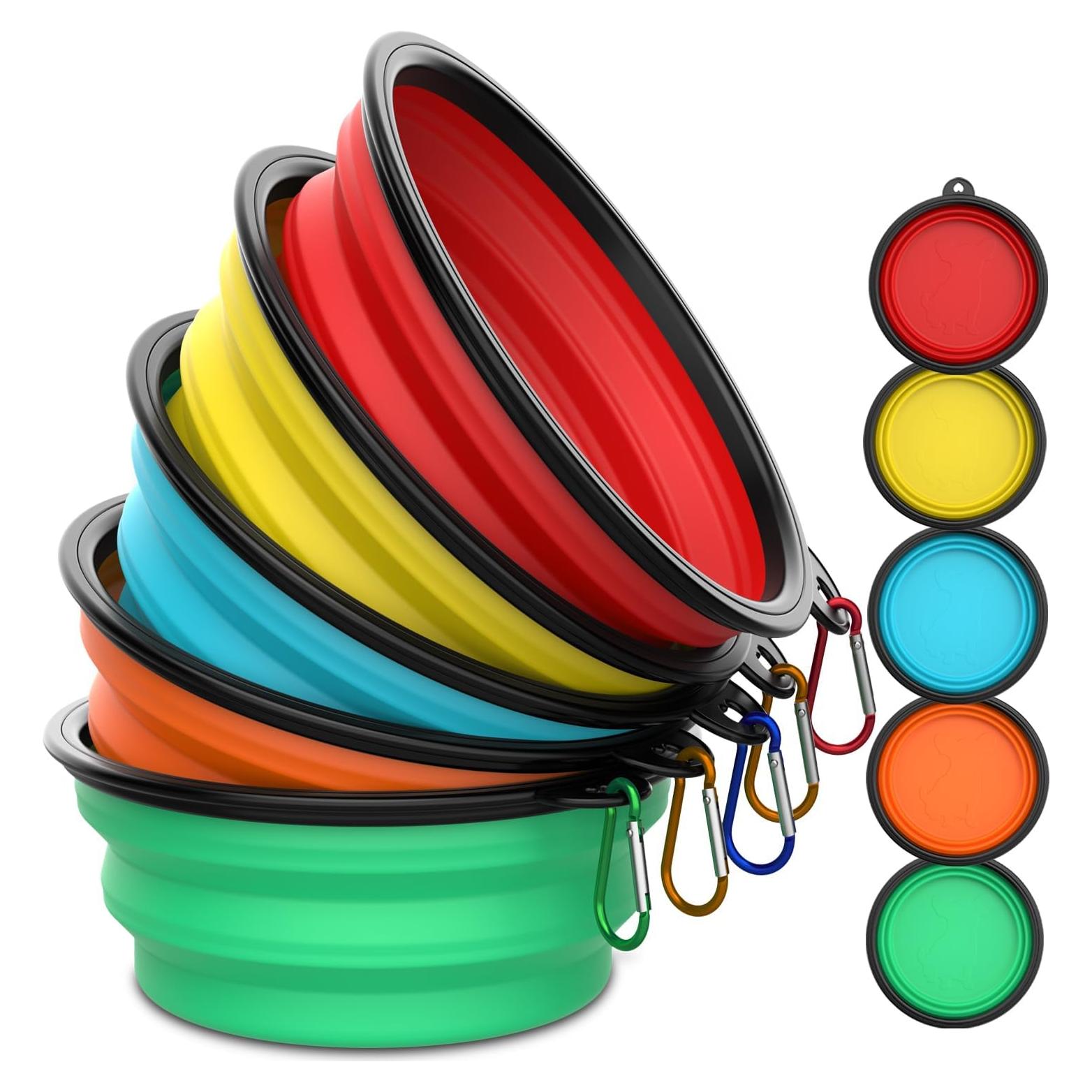 Tazones Plegables para Perros Takfox 5 Piezas 384 ml