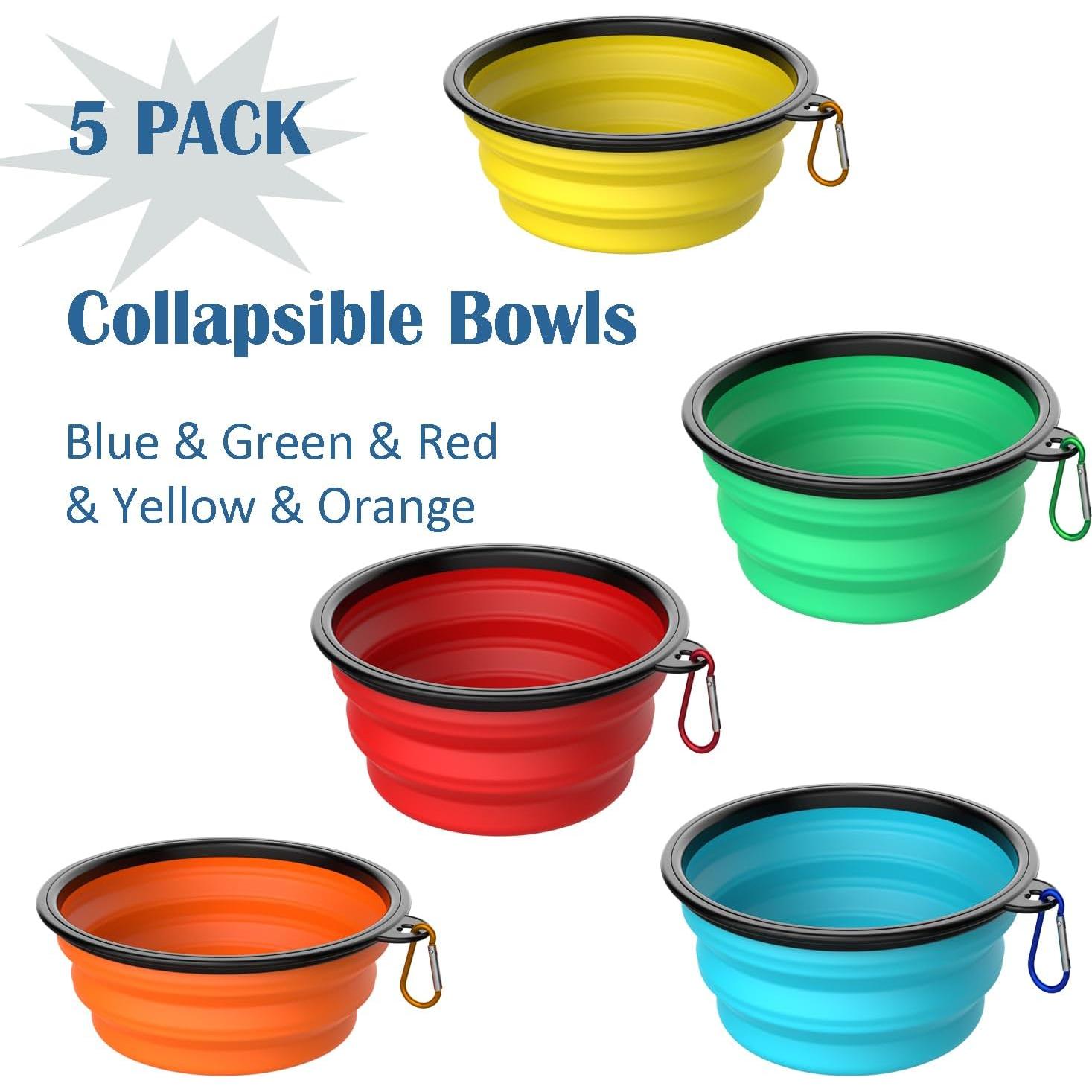 Tazones Plegables para Perros Takfox 5 Piezas 384 ml