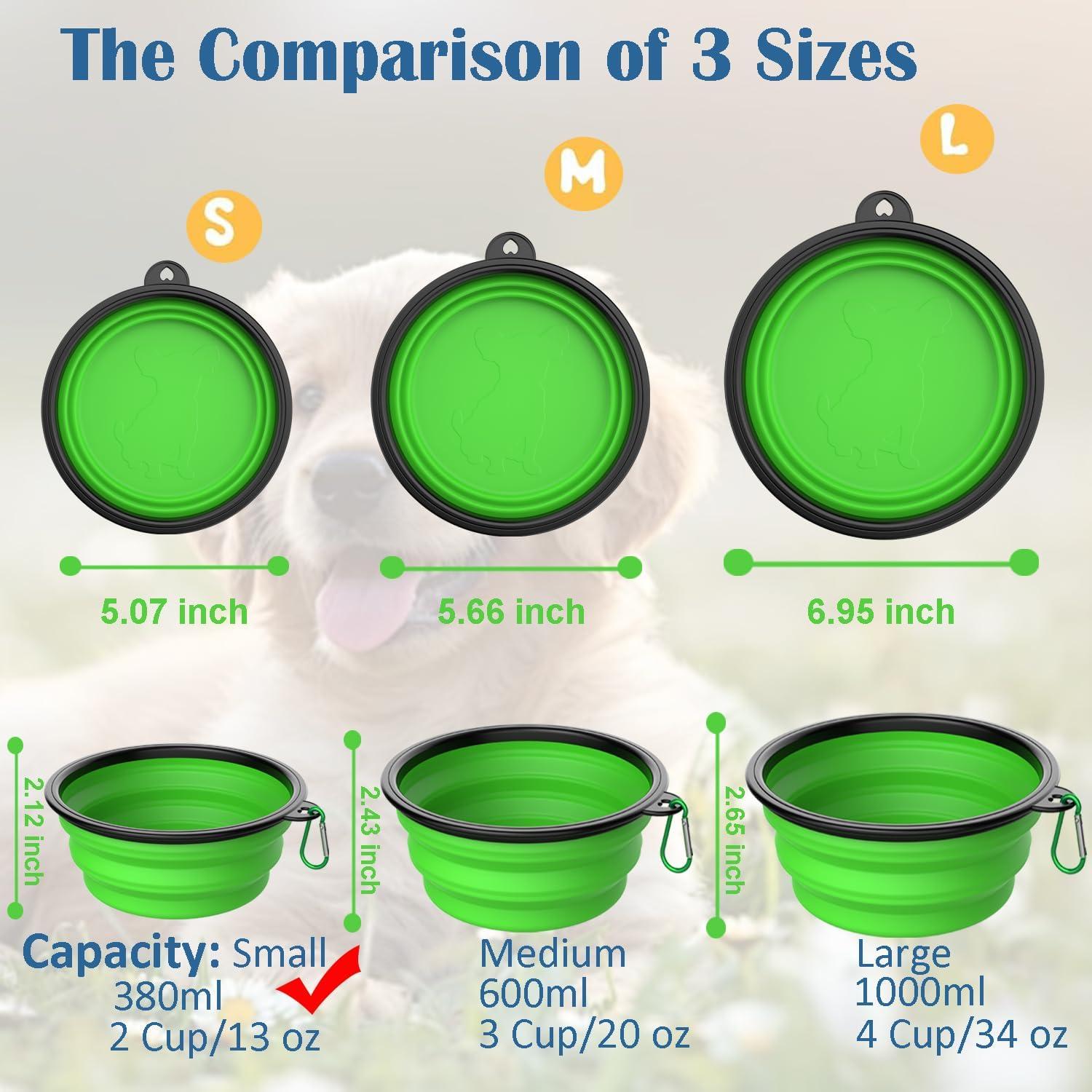 Tazones Plegables para Perros Takfox 5 Piezas 384 ml