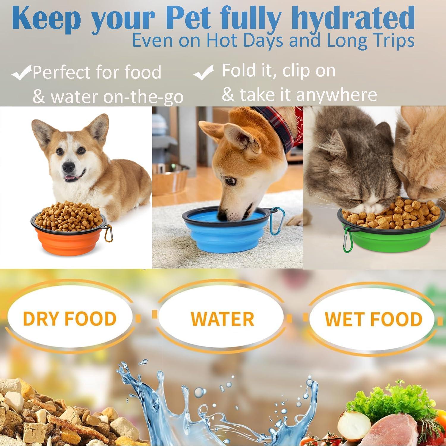 Tazones Plegables para Perros Takfox 5 Piezas 384 ml