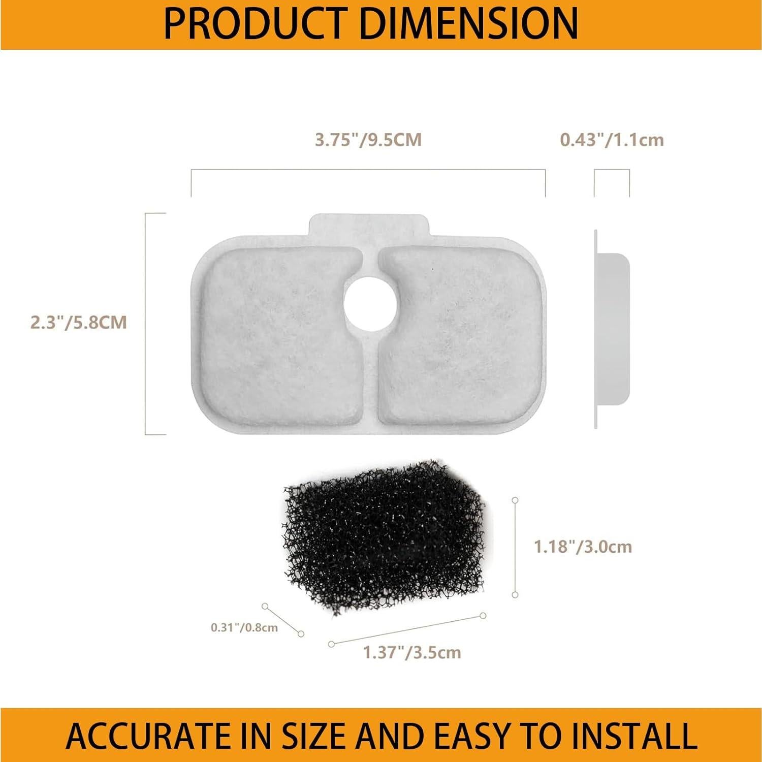 16 Filtros de Reemplazo para Fuente de Agua Gatos PETLIBRO