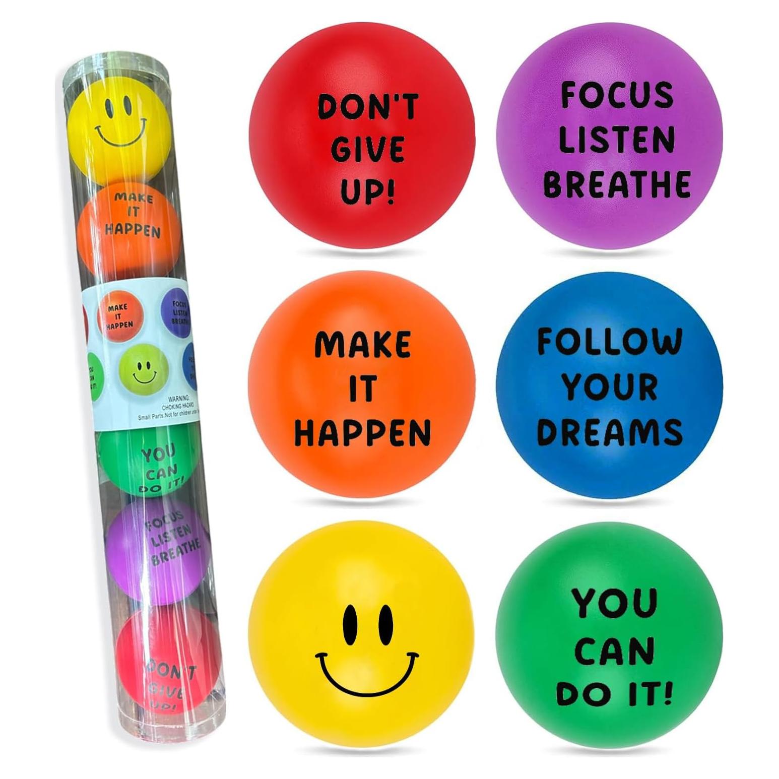 Pelotas Antiestrés DLY Lifestyle - 6 Unidades 6.3 cm