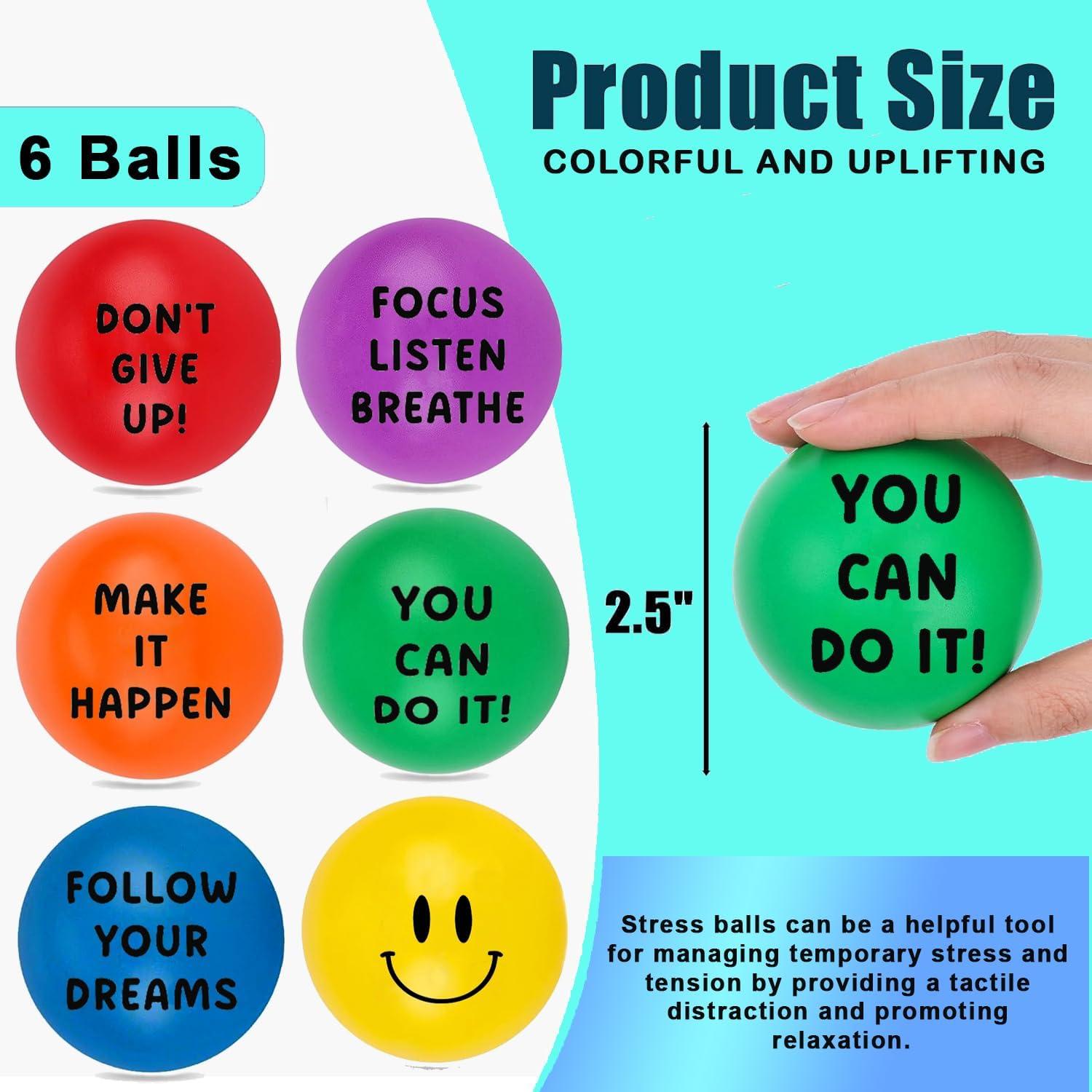 Pelotas Antiestrés DLY Lifestyle - 6 Unidades 6.3 cm