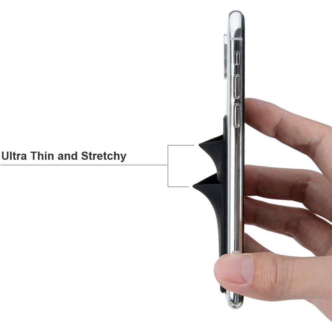 Soporte Adhesivo para Tarjetas de Teléfono Wensor 3 Pack Negro