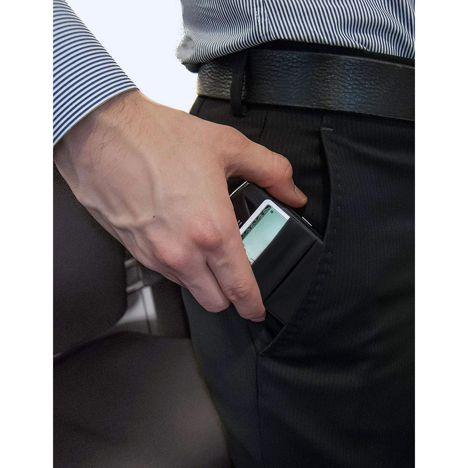 Soporte Adhesivo para Tarjetas de Teléfono Wensor 3 Pack Negro