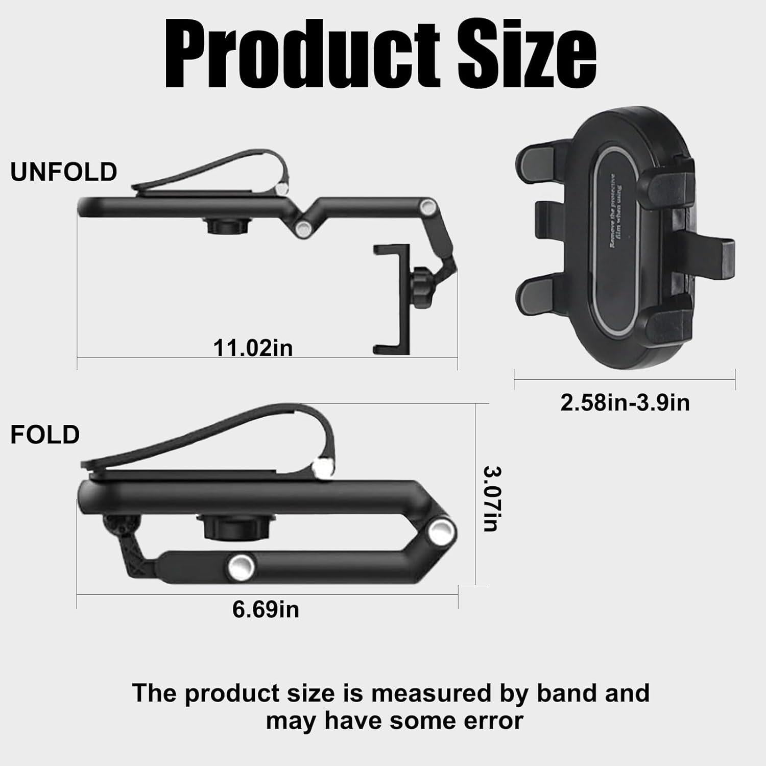 Soporte para Teléfono de Coche Hbxdeco Visera Ajustable 360°
