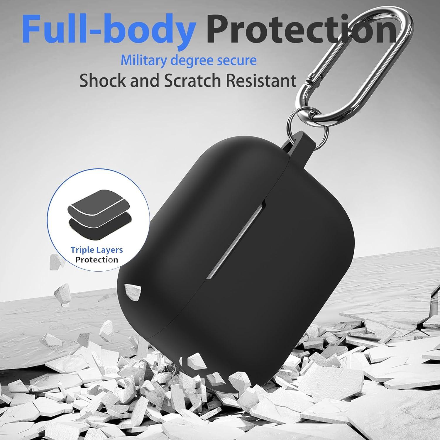 Funda de Silicona para AirPods Pro 2ª/1ª Gen Olytop - Negra