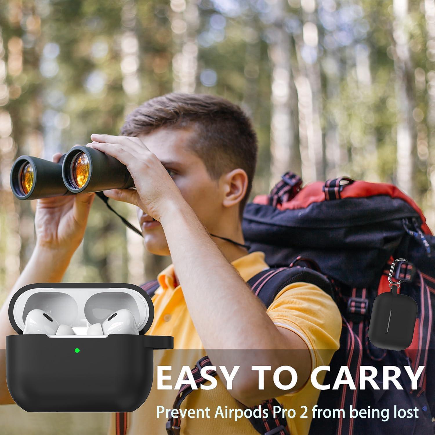 Funda de Silicona para AirPods Pro 2ª/1ª Gen Olytop - Negra