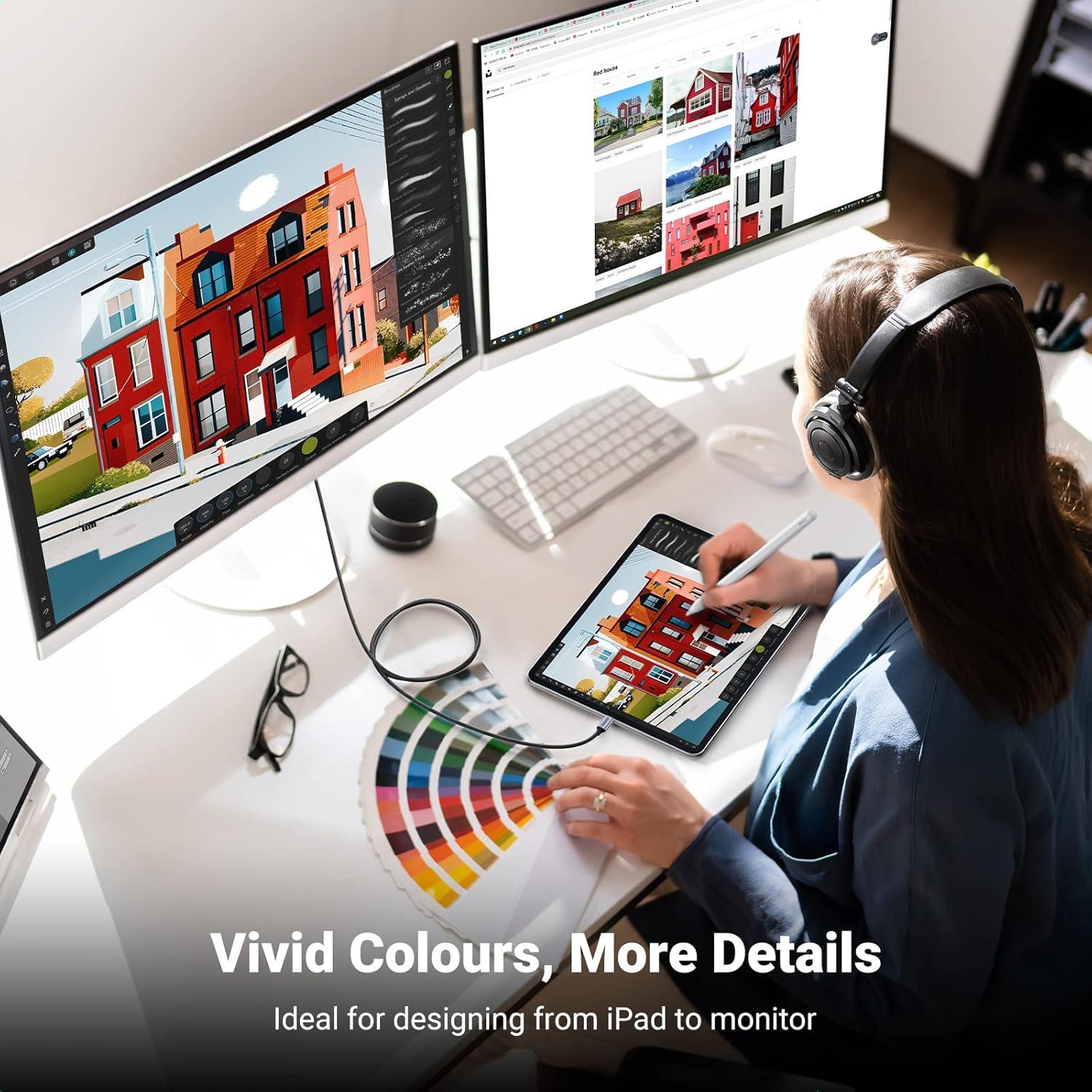 UGREEN Cable USB C a HDMI 4K 60Hz 1m para MacBook iPhone