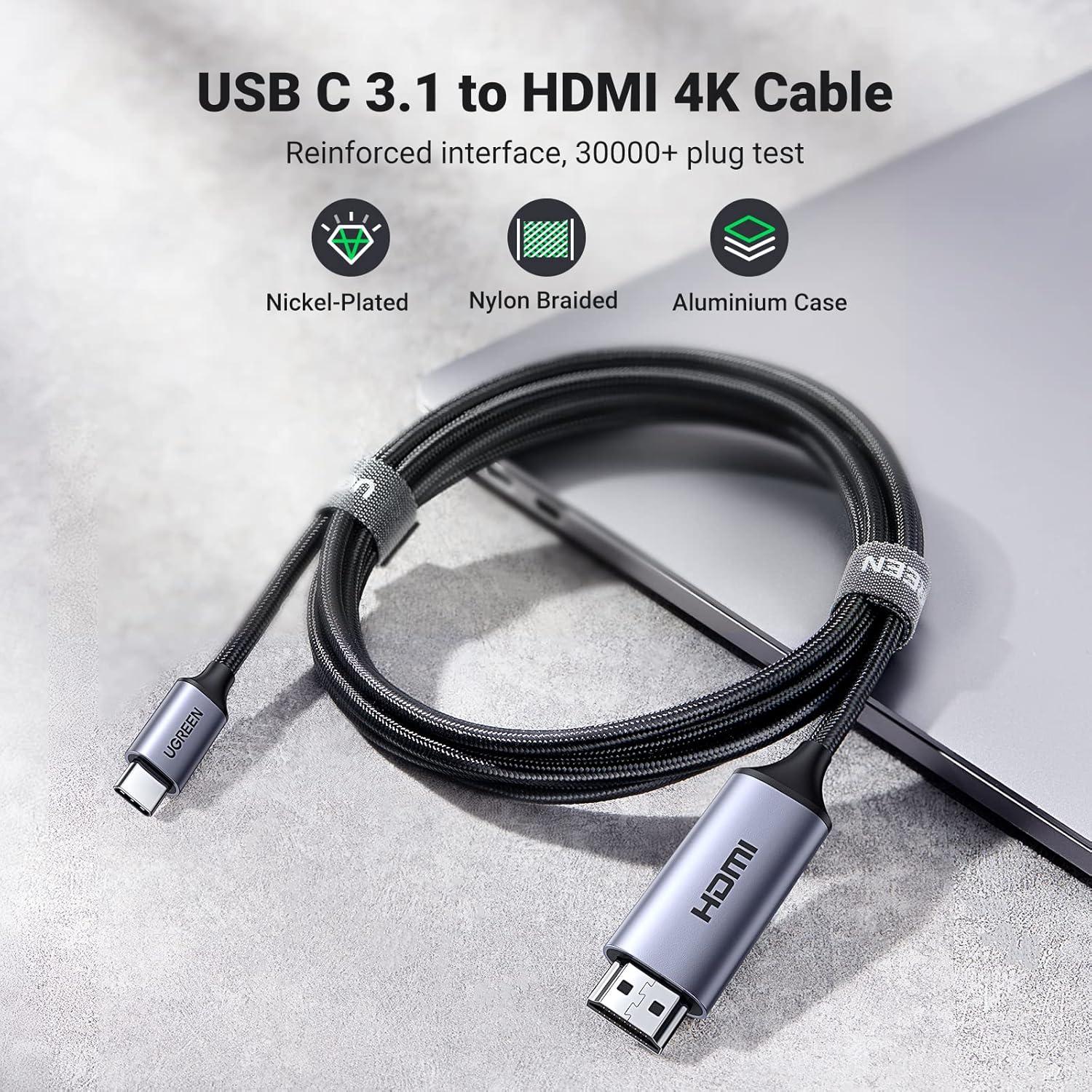 UGREEN Cable USB C a HDMI 4K 60Hz 1m para MacBook iPhone
