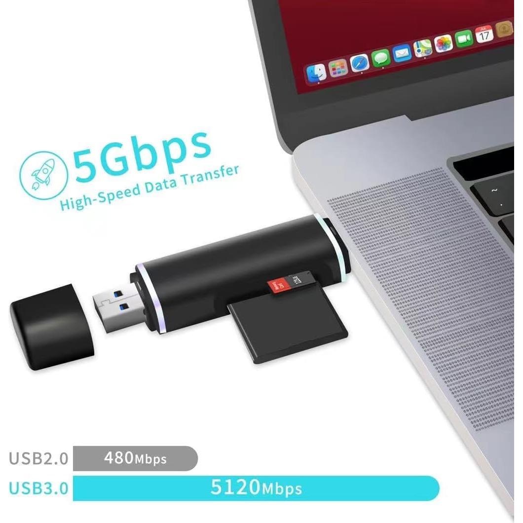Lector de Tarjetas SD Jahovans X USB-C 3.0 Doble Conector