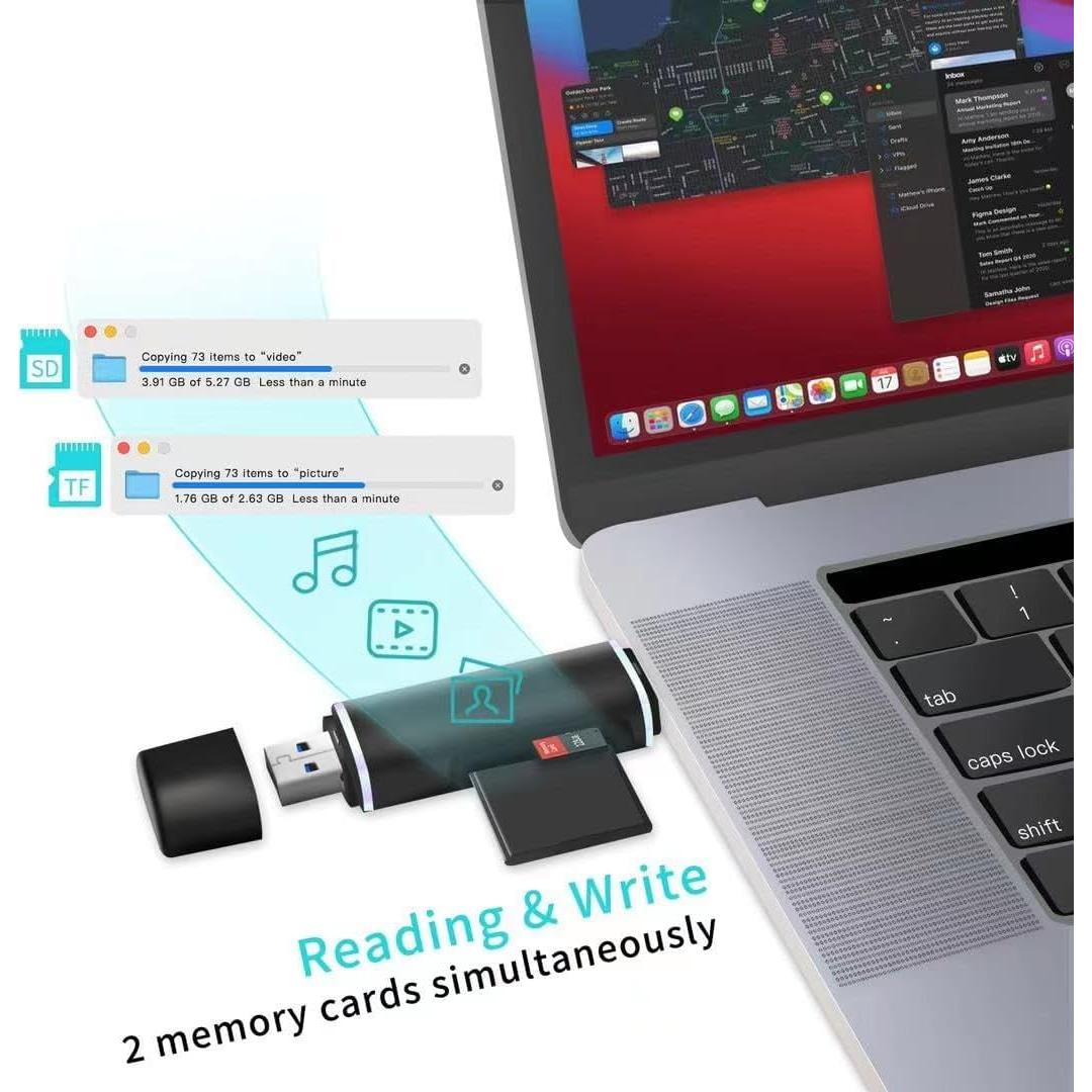 Lector de Tarjetas SD Jahovans X USB-C 3.0 Doble Conector