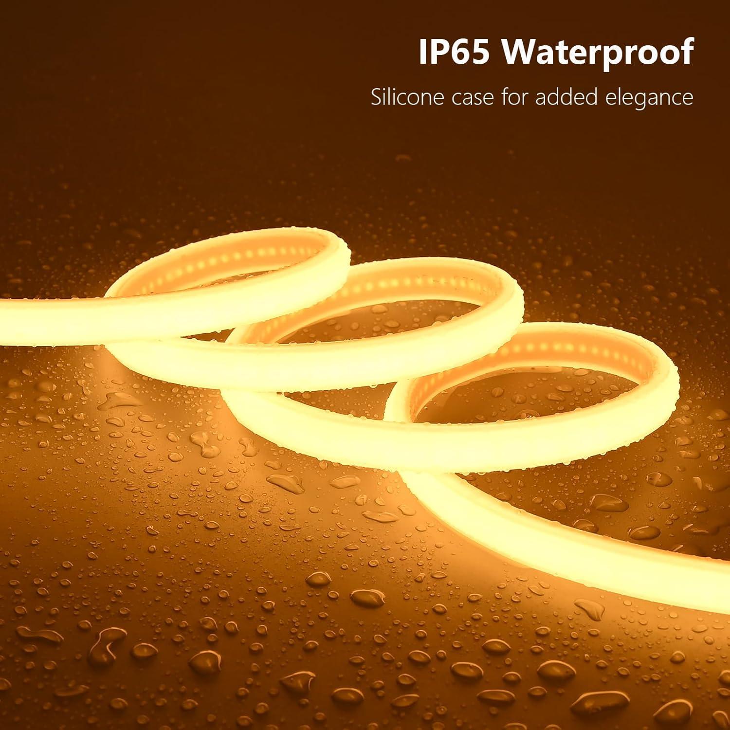 Tira de LED COB 20m ZHONG YI 2700K IP65 Impermeable 200W