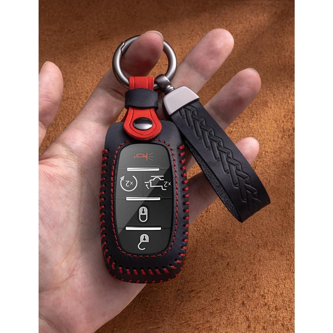 Funda de Llave de Cuero YINEOR para Dodge Ram 2019-2024