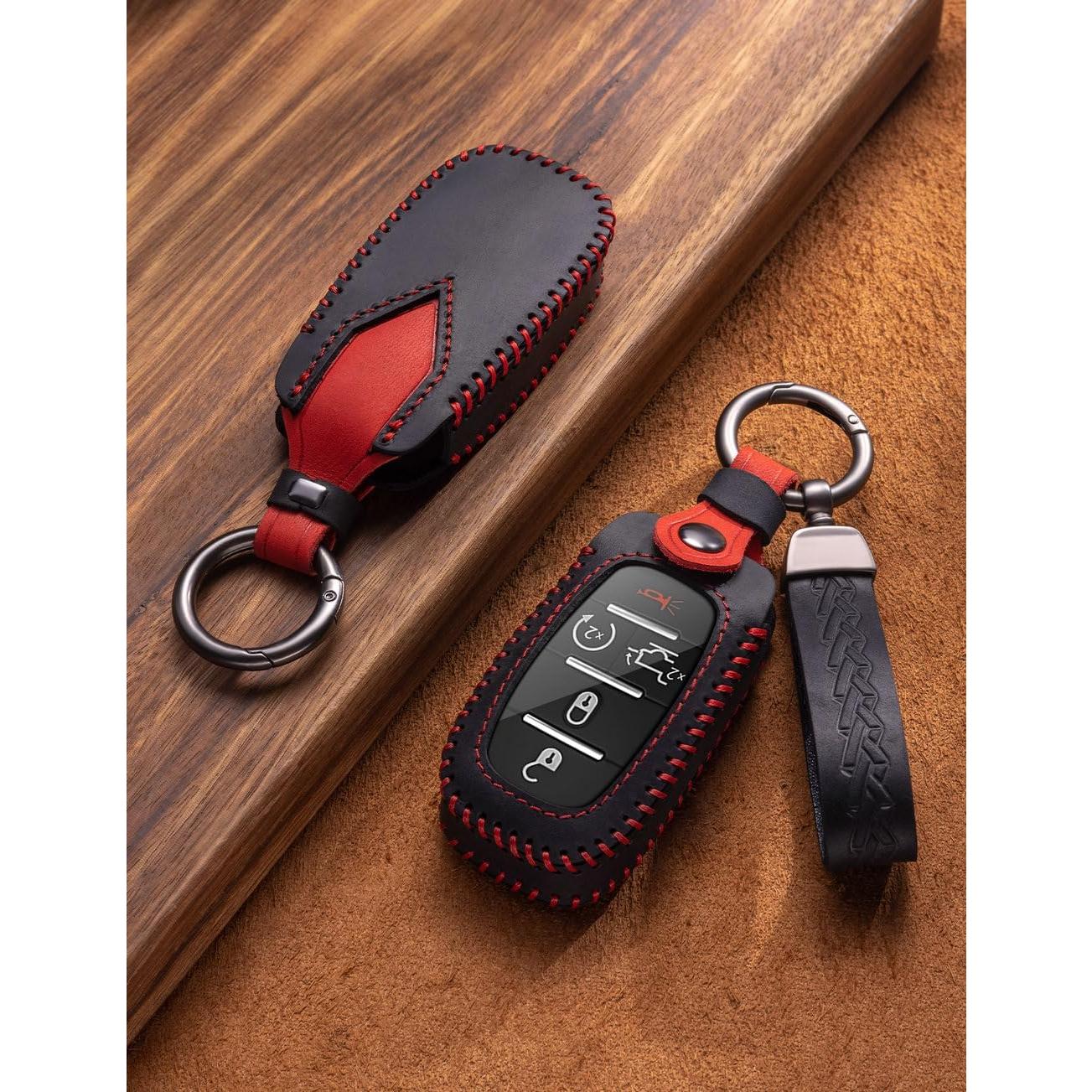Funda de Llave de Cuero YINEOR para Dodge Ram 2019-2024
