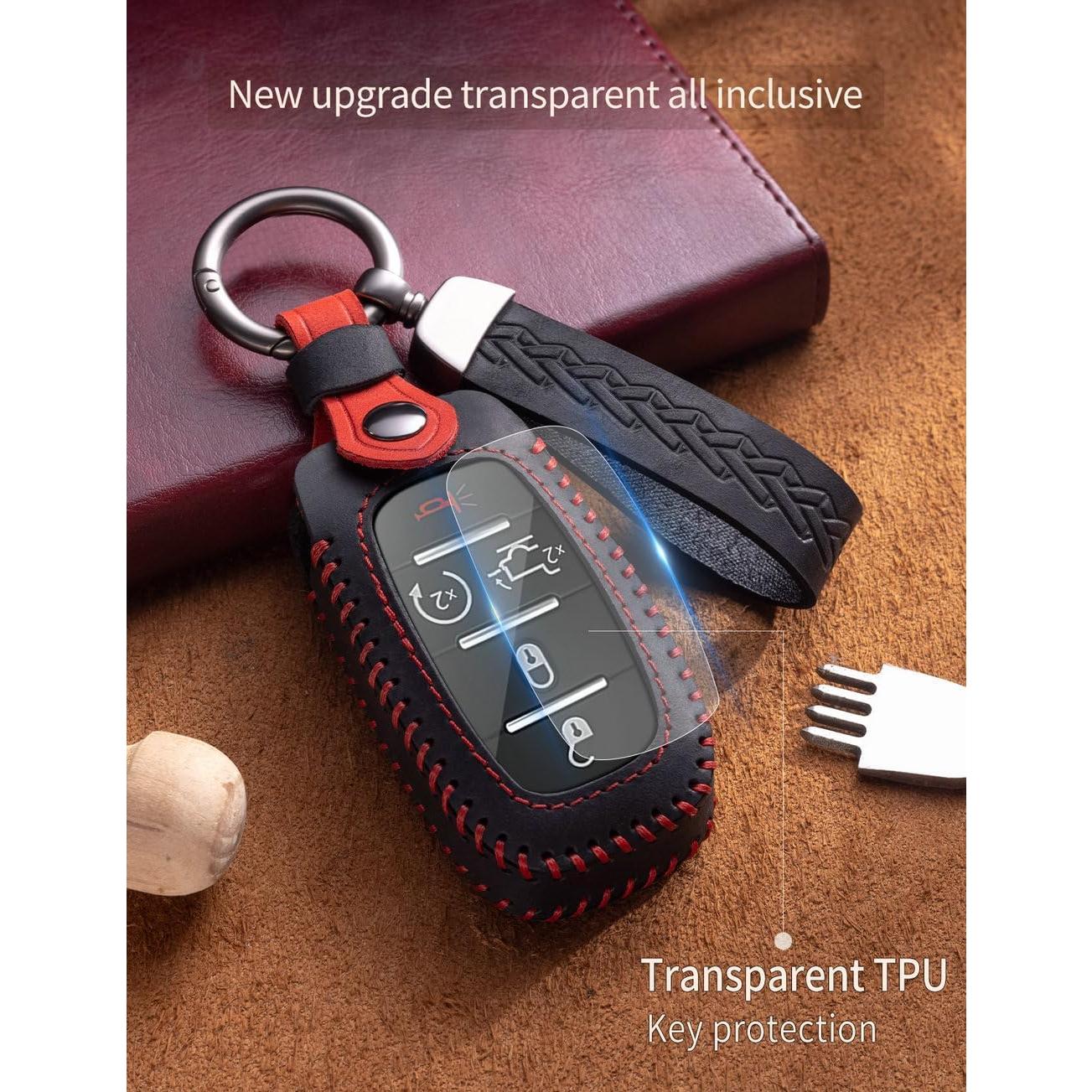 Funda de Llave de Cuero YINEOR para Dodge Ram 2019-2024