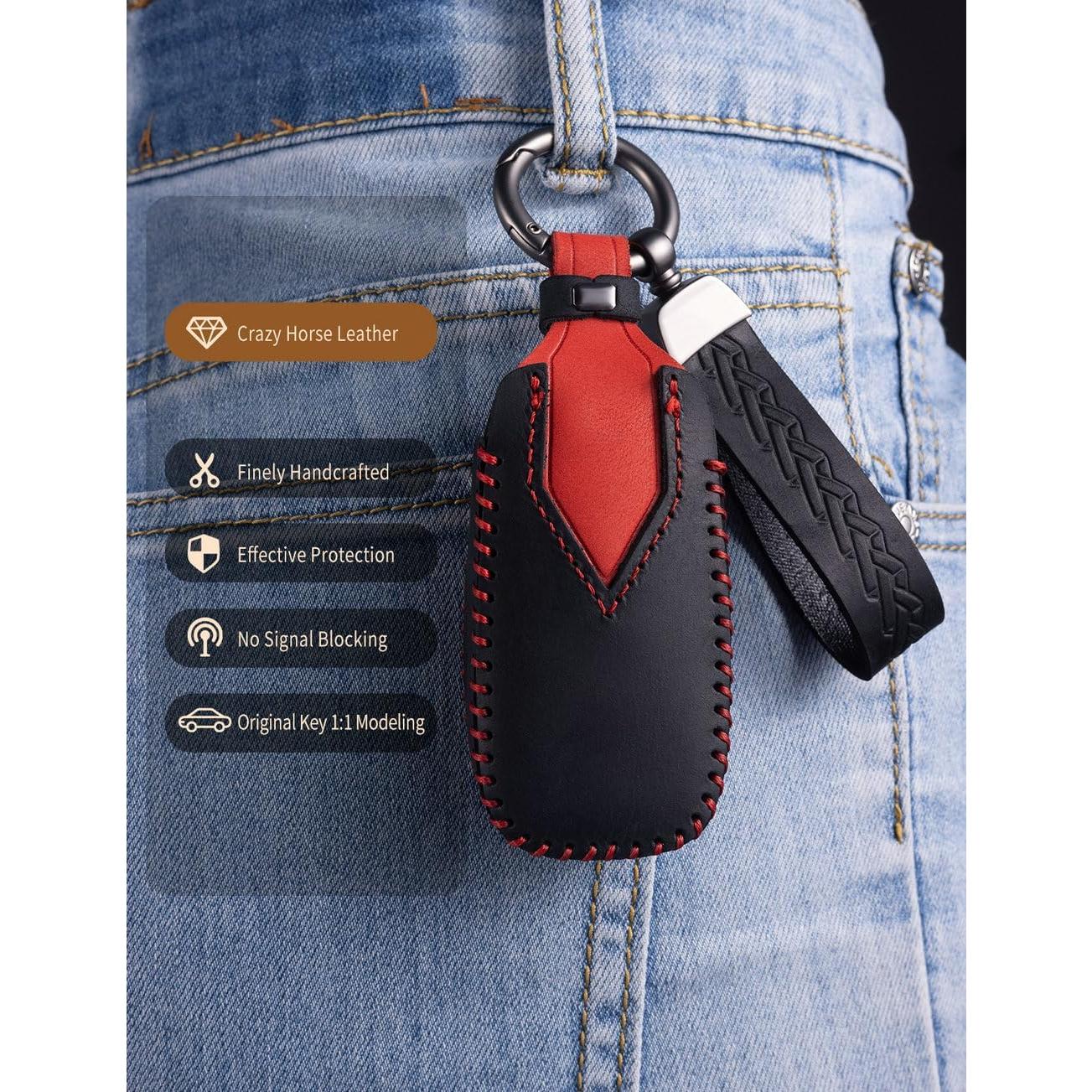 Funda de Llave de Cuero YINEOR para Dodge Ram 2019-2024
