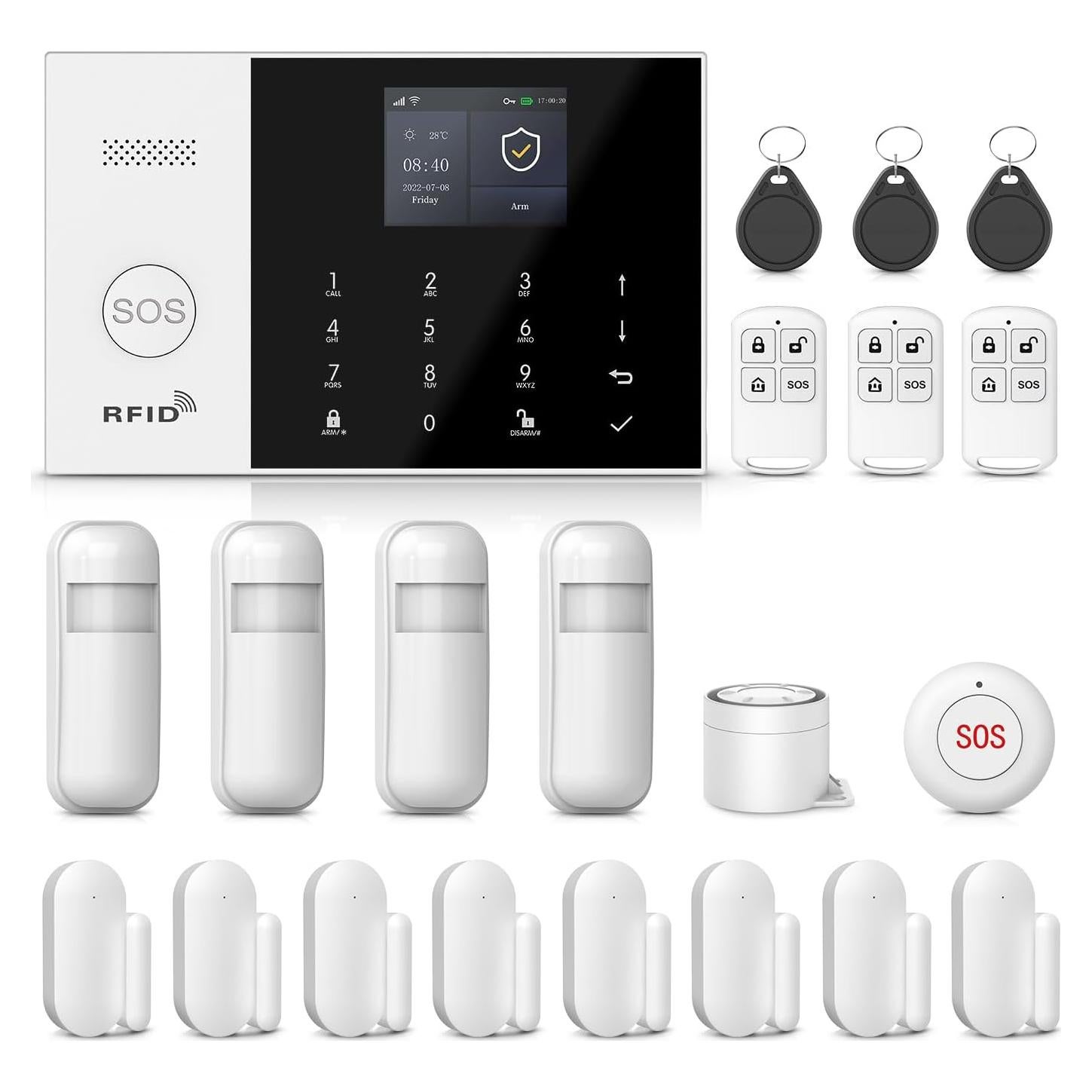 Sistema de Alarma Inalámbrico LWOHSI 4G WiFi Kit 21 Piezas