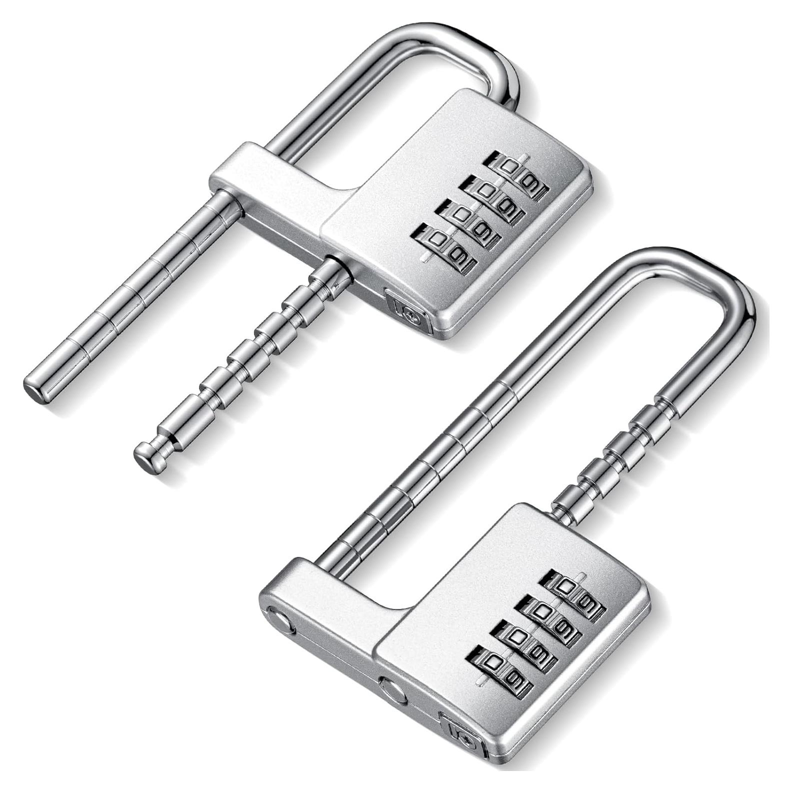 Cerradura de Combinación Ajustable Gisafai U Forma 2 Pcs