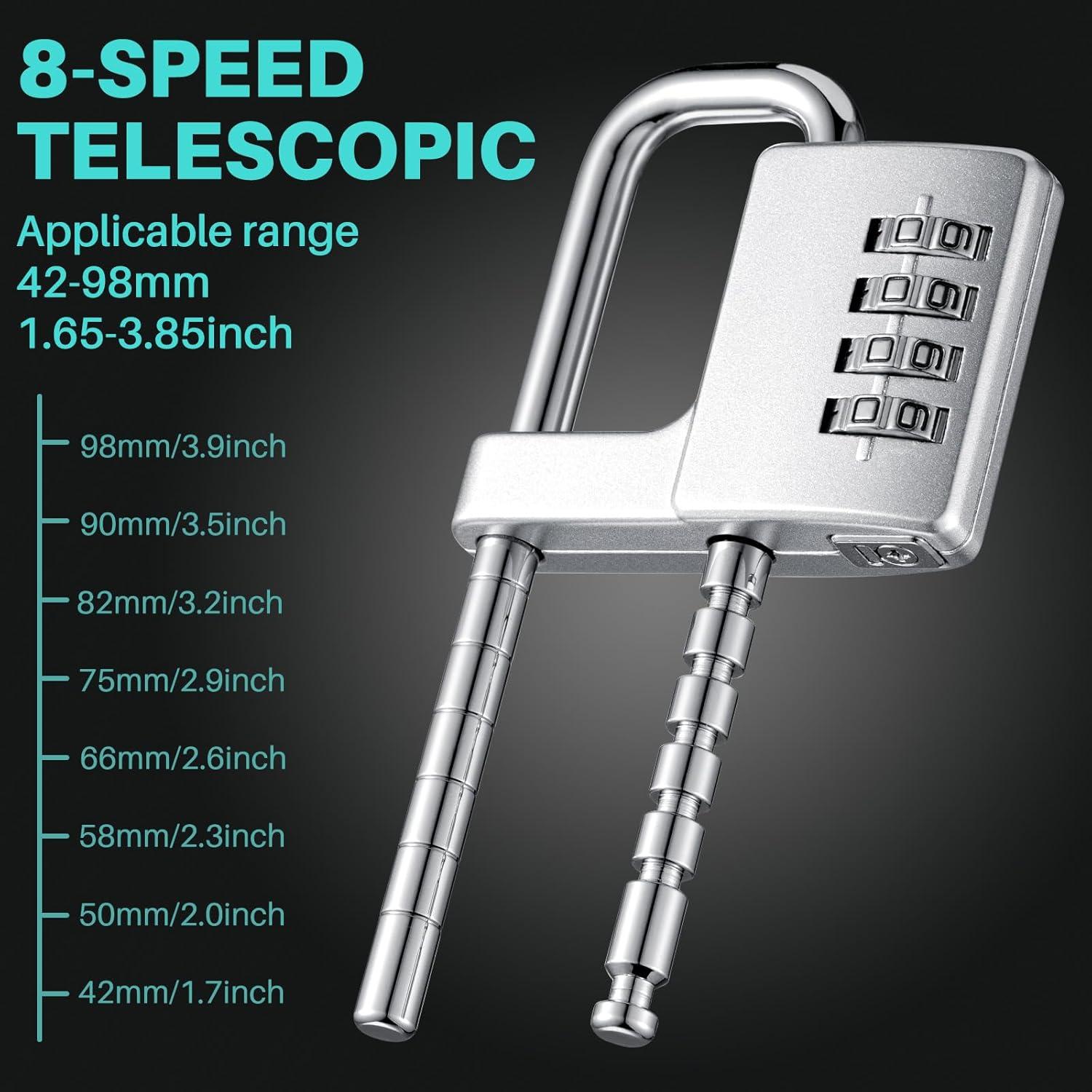 Cerradura de Combinación Ajustable Gisafai U Forma 2 Pcs