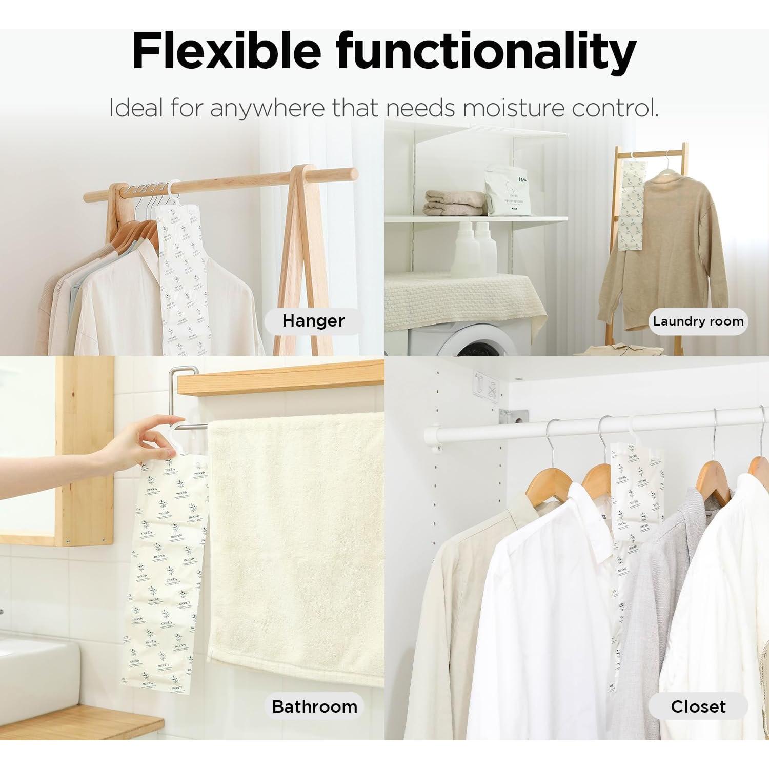 Deshumidificador Colgante Mooas Gel Absorbente de Humedad x8