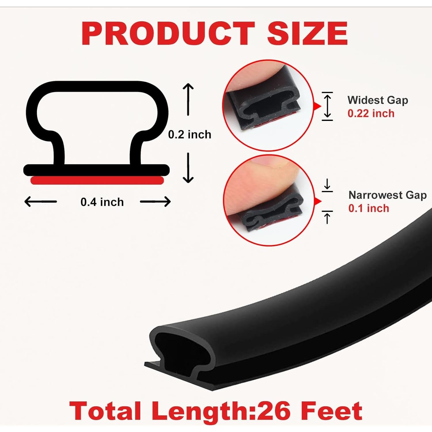 Sello de Puerta de Goma Storystore 7.92m Negro Aislamiento