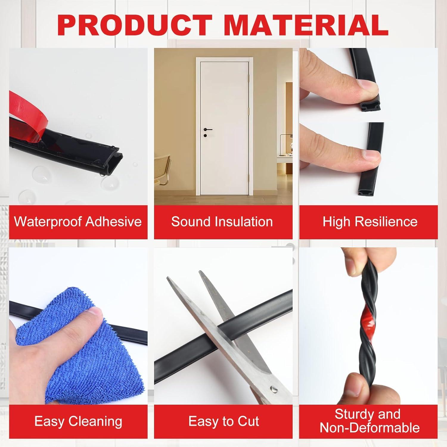 Sello de Puerta de Goma Storystore 7.92m Negro Aislamiento