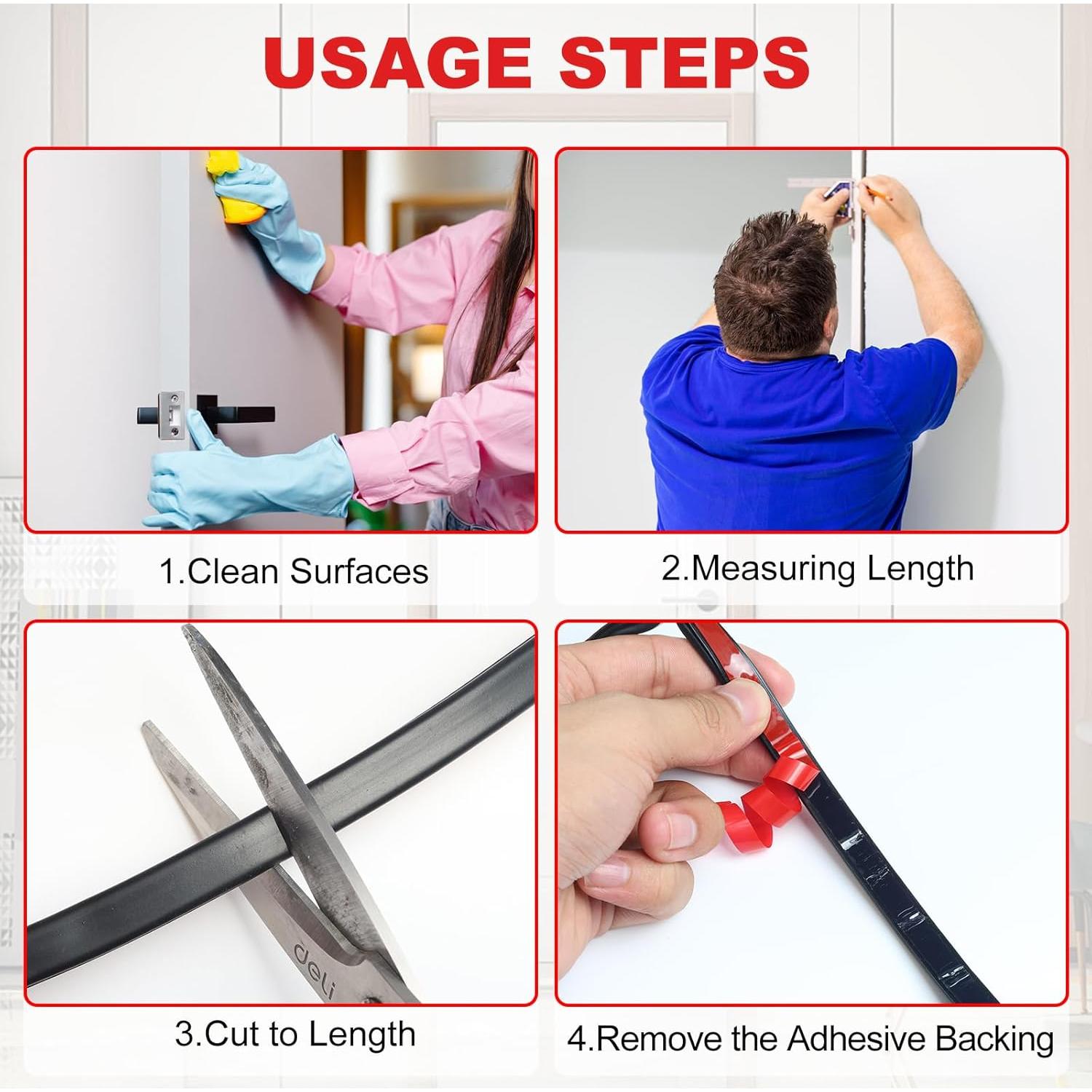 Sello de Puerta de Goma Storystore 7.92m Negro Aislamiento