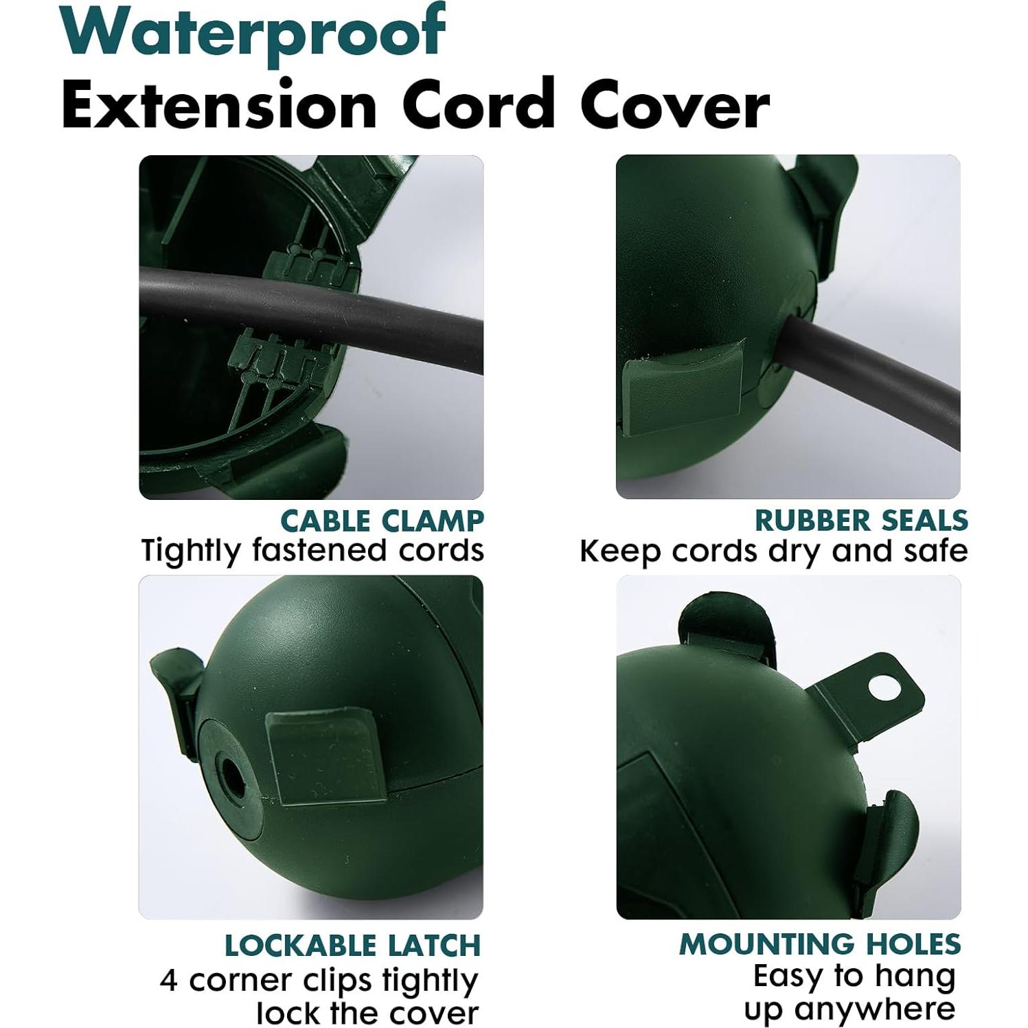 Cubierta de Cable de Extensión Exterior Verde IP44 PALARINE