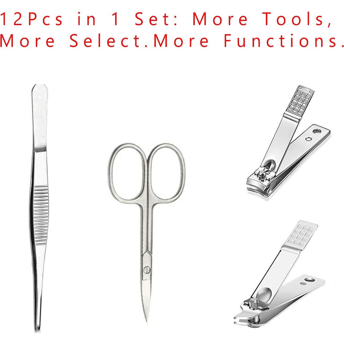 Kit de Cortadores de Uñas de Pies JTIEO 12 Piezas Negro