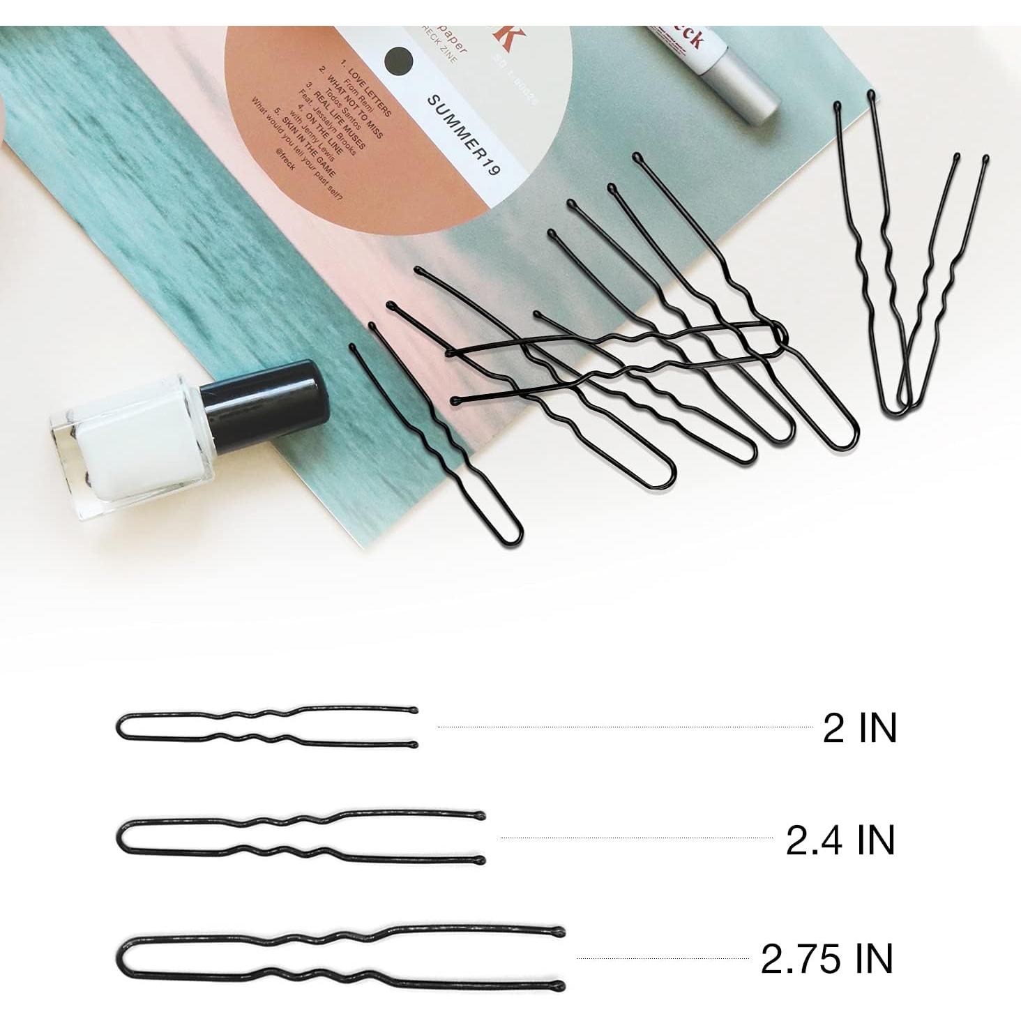 Pasadores de Pelo en U HOYOLS 150 Unidades Negro Variados