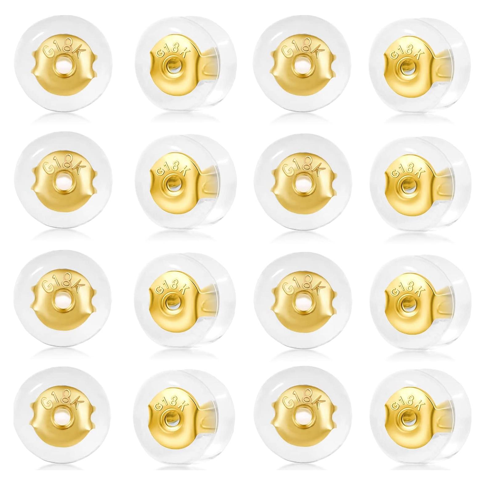 Resortes de Aretes de Oro 18K Gleihow - 16 Piezas Hipoalergénicos