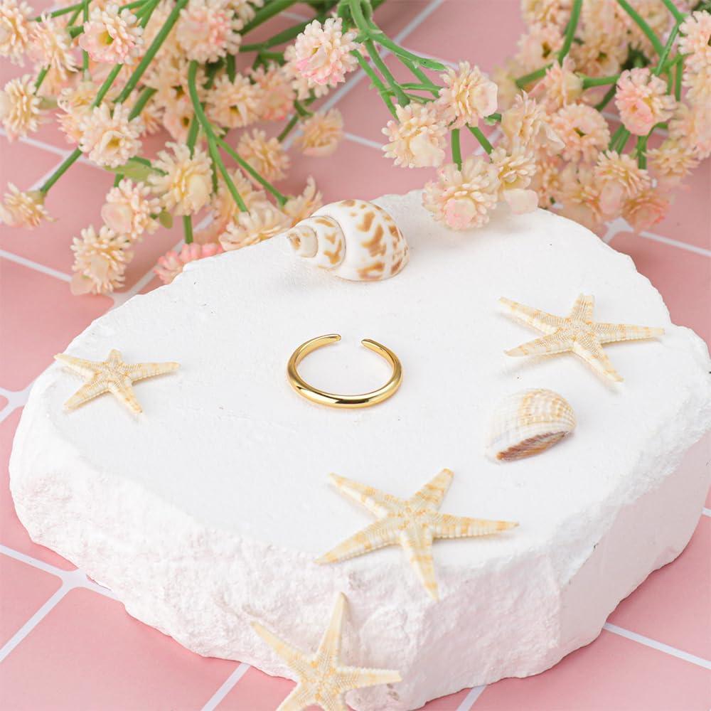 Anillos Ajustables para Dedos de los Pies Dorados Mannikesi