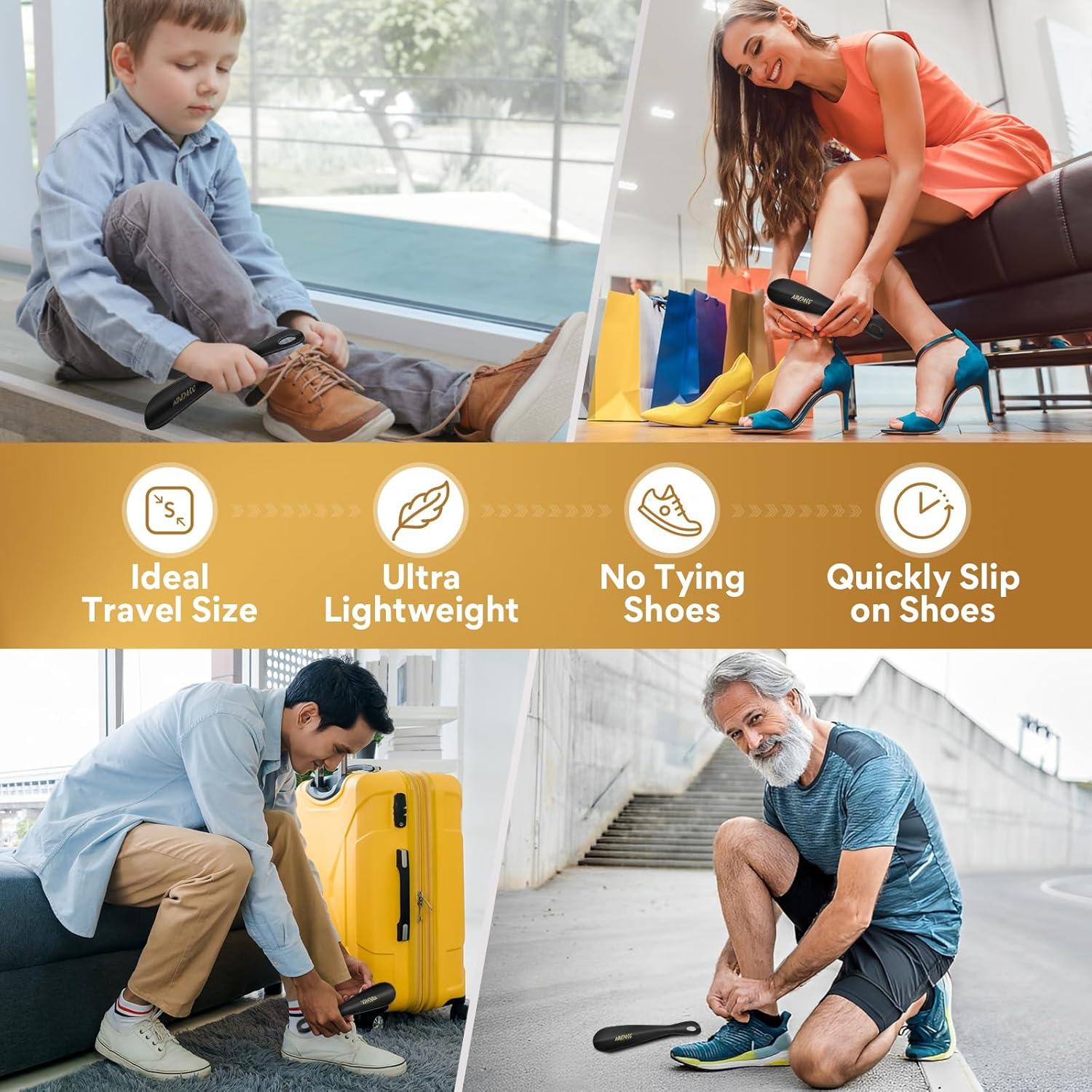 Cuerno de Zapato NINEMAX de Plástico 19cm Portátil para Hombres