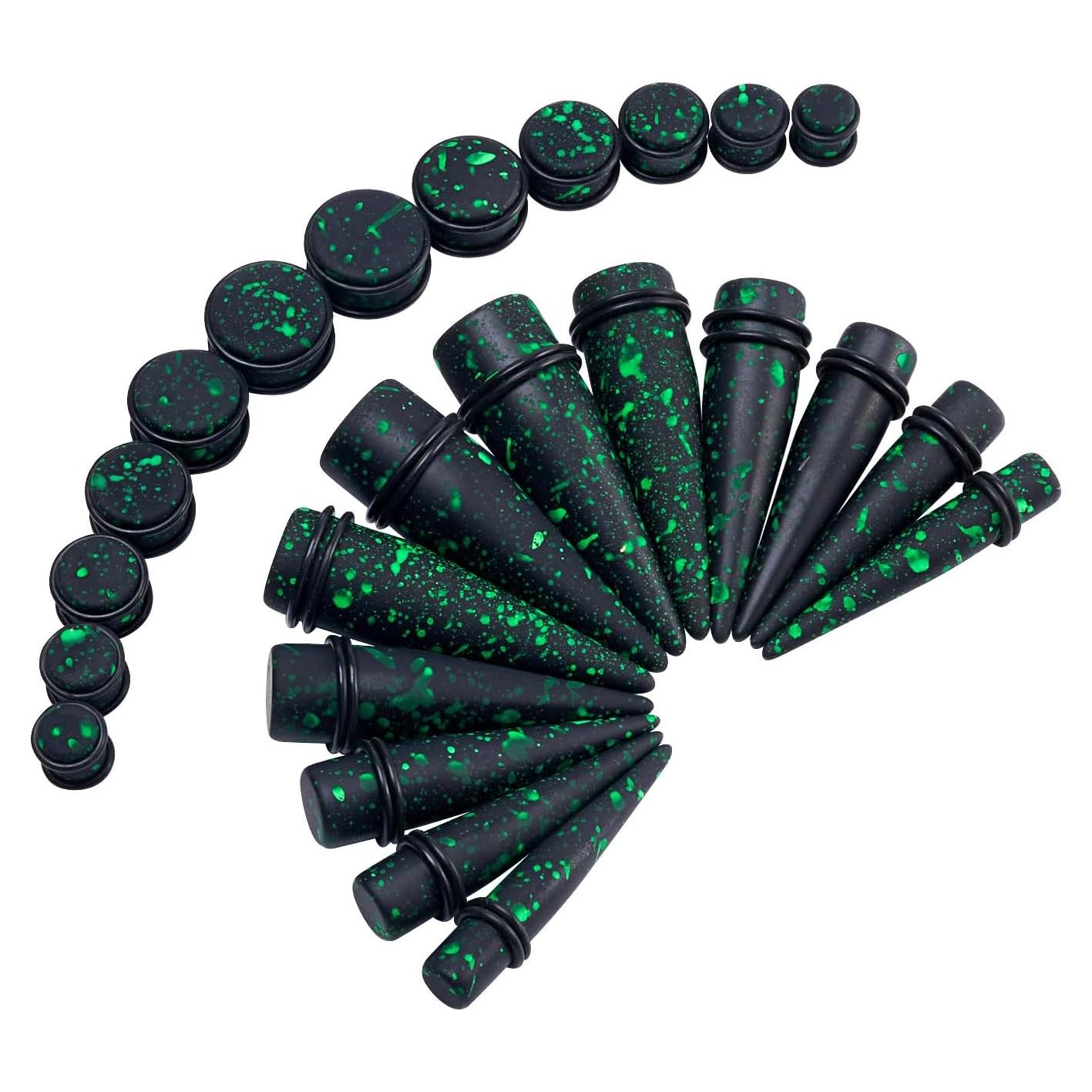 Kit de Estiramiento de Oído Acrílico 24 Piezas Oyaface 10mm-20mm