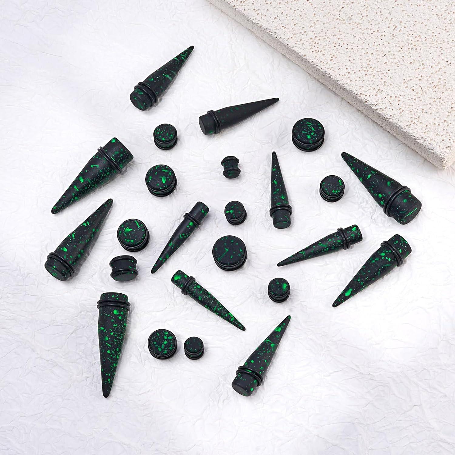 Kit de Estiramiento de Oído Acrílico 24 Piezas Oyaface 10mm-20mm