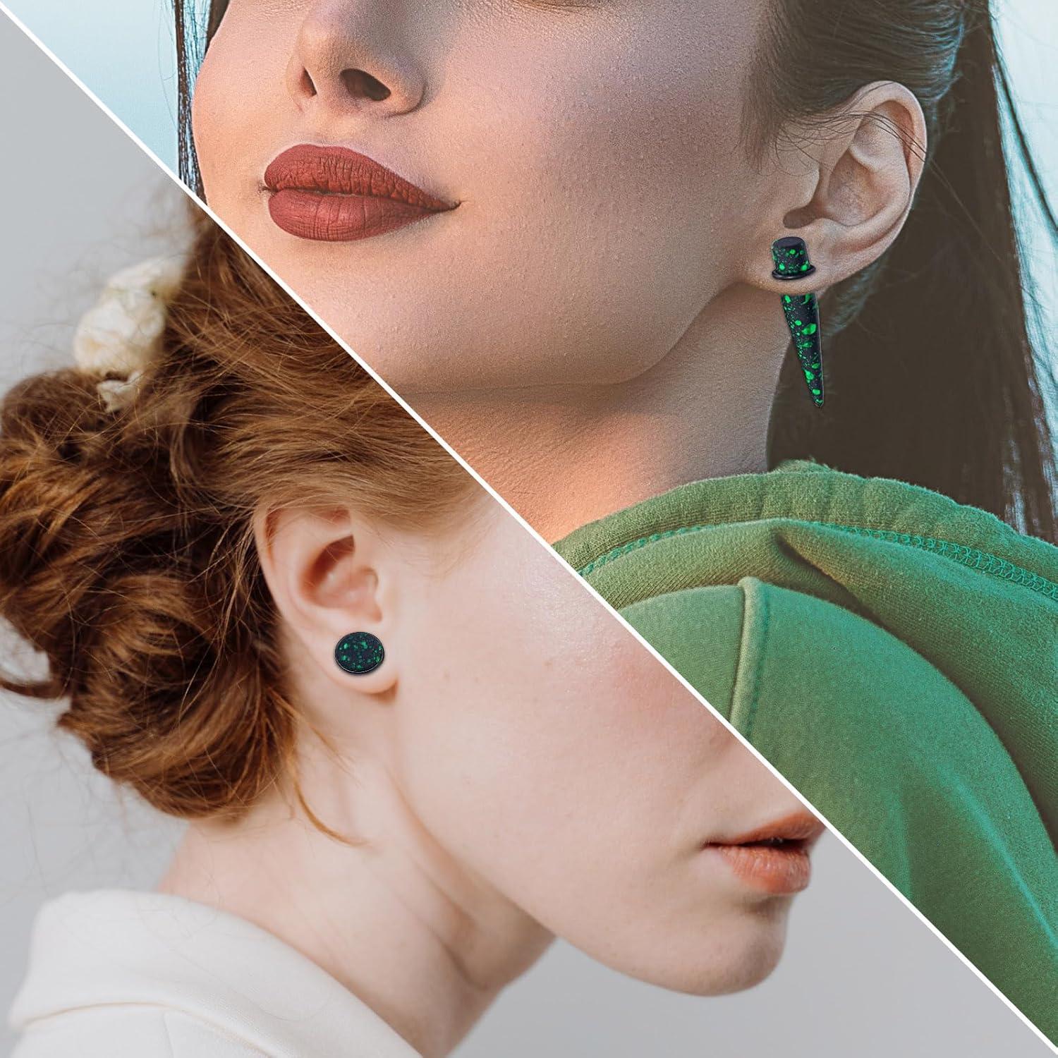 Kit de Estiramiento de Oído Acrílico 24 Piezas Oyaface 10mm-20mm