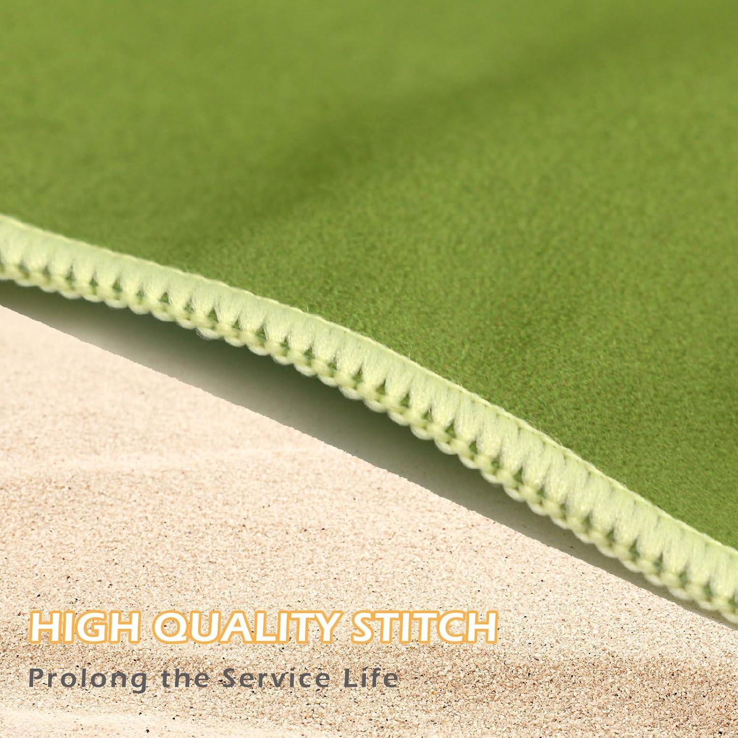 Toalla de Playa Microfibra Eunzel 180x81cm Verde Palma Secado Rápido