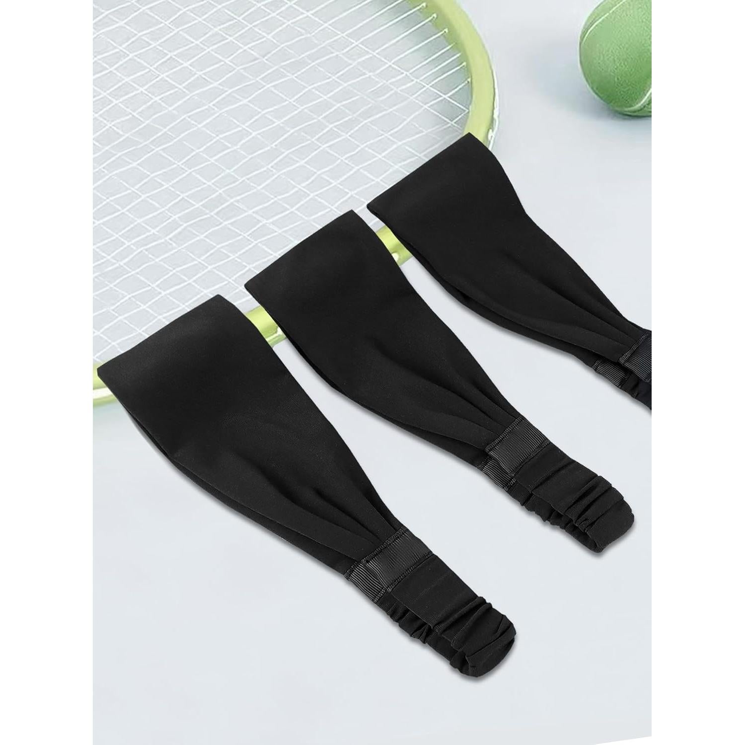 Cintas para la cabeza deportivas Awumbuk, 5 paquetes, negro
