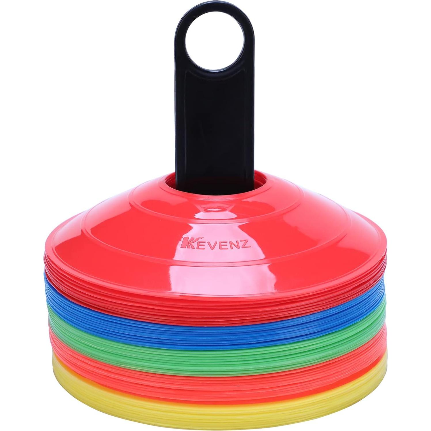 Conos de Entrenamiento de Fútbol KEVENZ 50 Piezas Multicolor