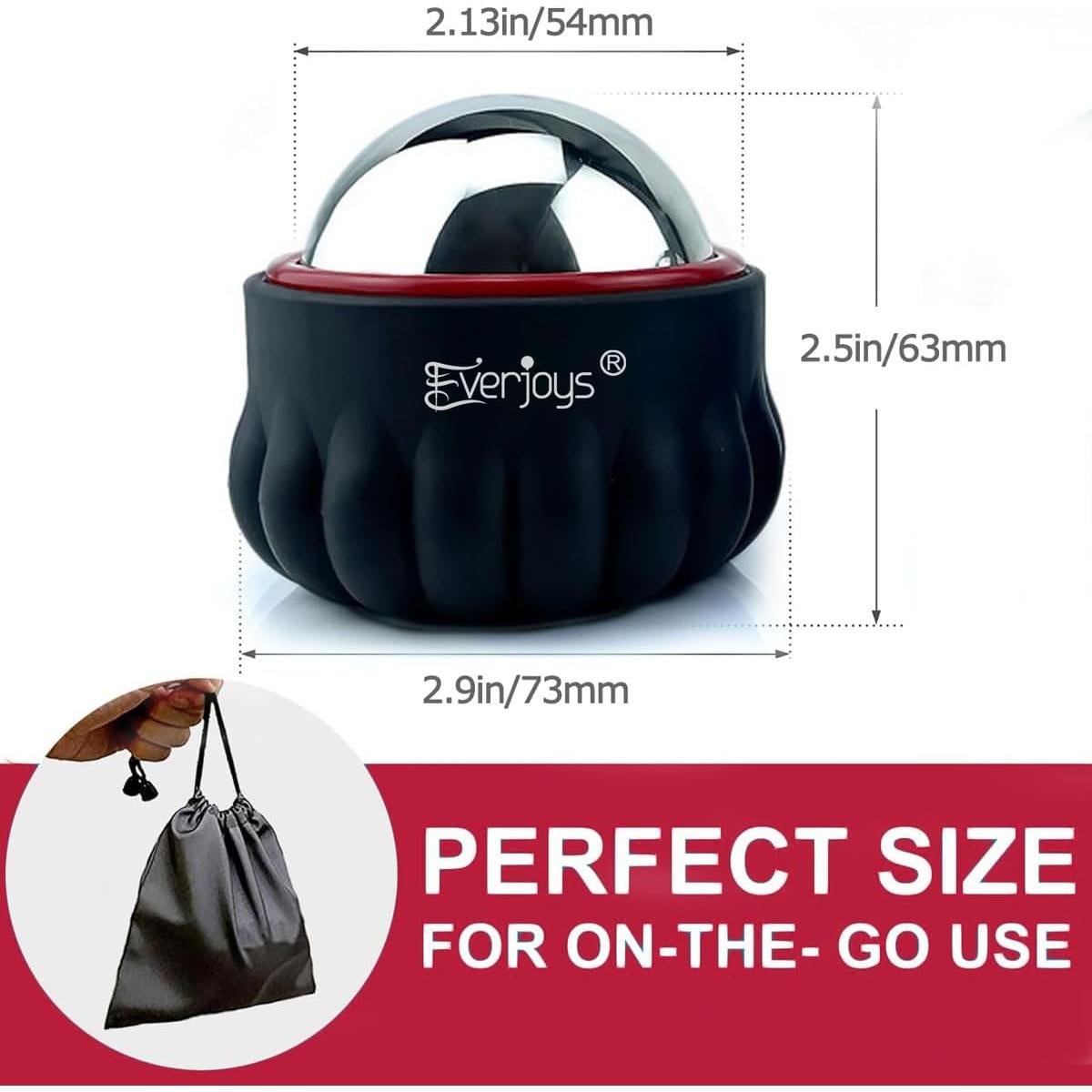 Rodillo de Hielo para Masaje Everjoys, Terapia Fría y Caliente