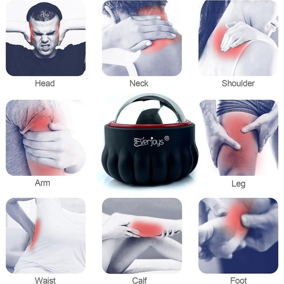 Rodillo de Hielo para Masaje Everjoys, Terapia Fría y Caliente