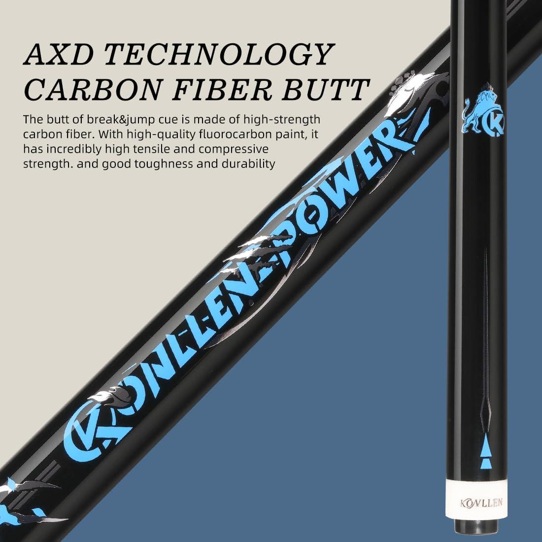 KONLLEN Cue de Rompimiento y Salto de Fibra de Carbono 147cm