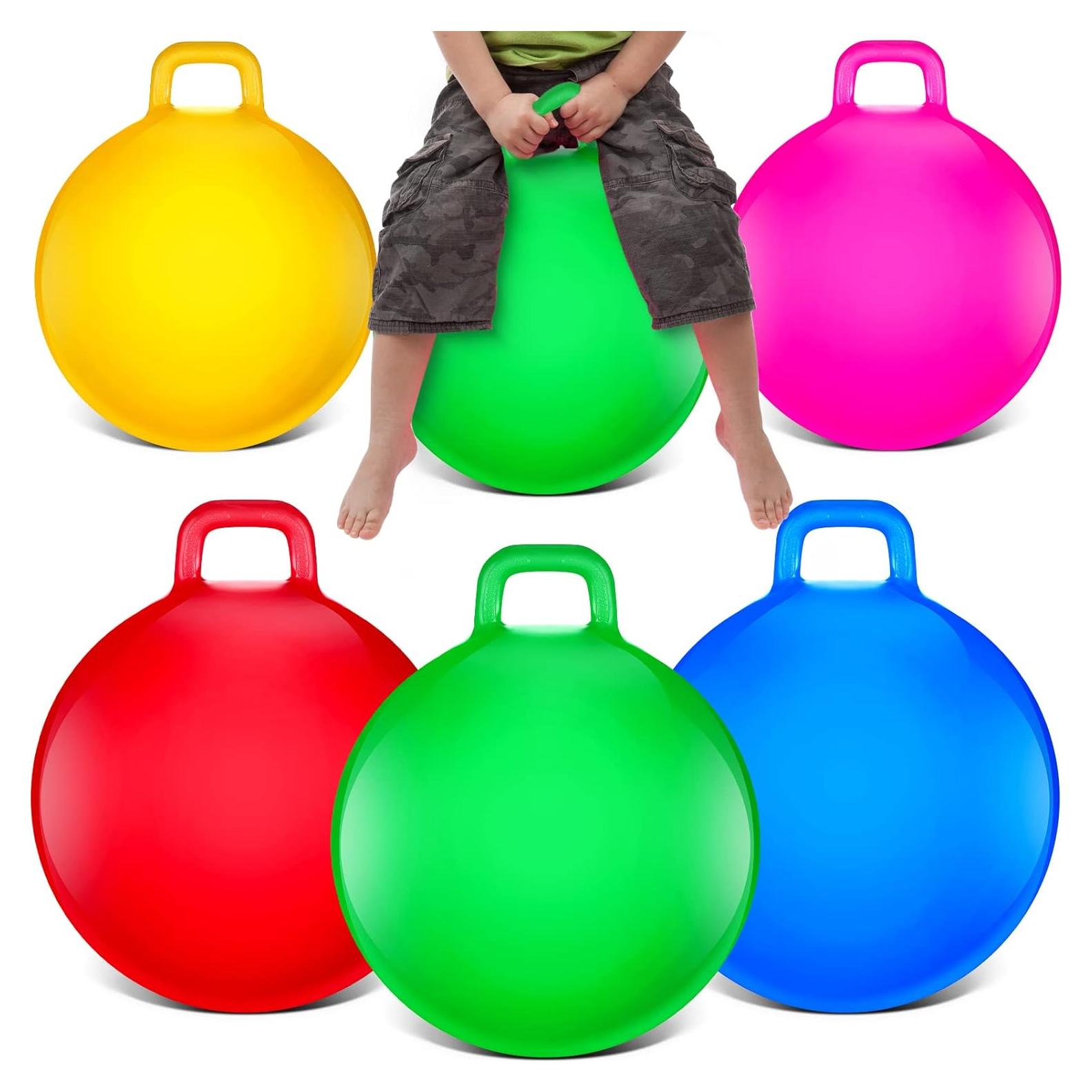 Pelotas Saltarinas con Mango Sratte - 6 Pcs, PVC, 45-55 cm