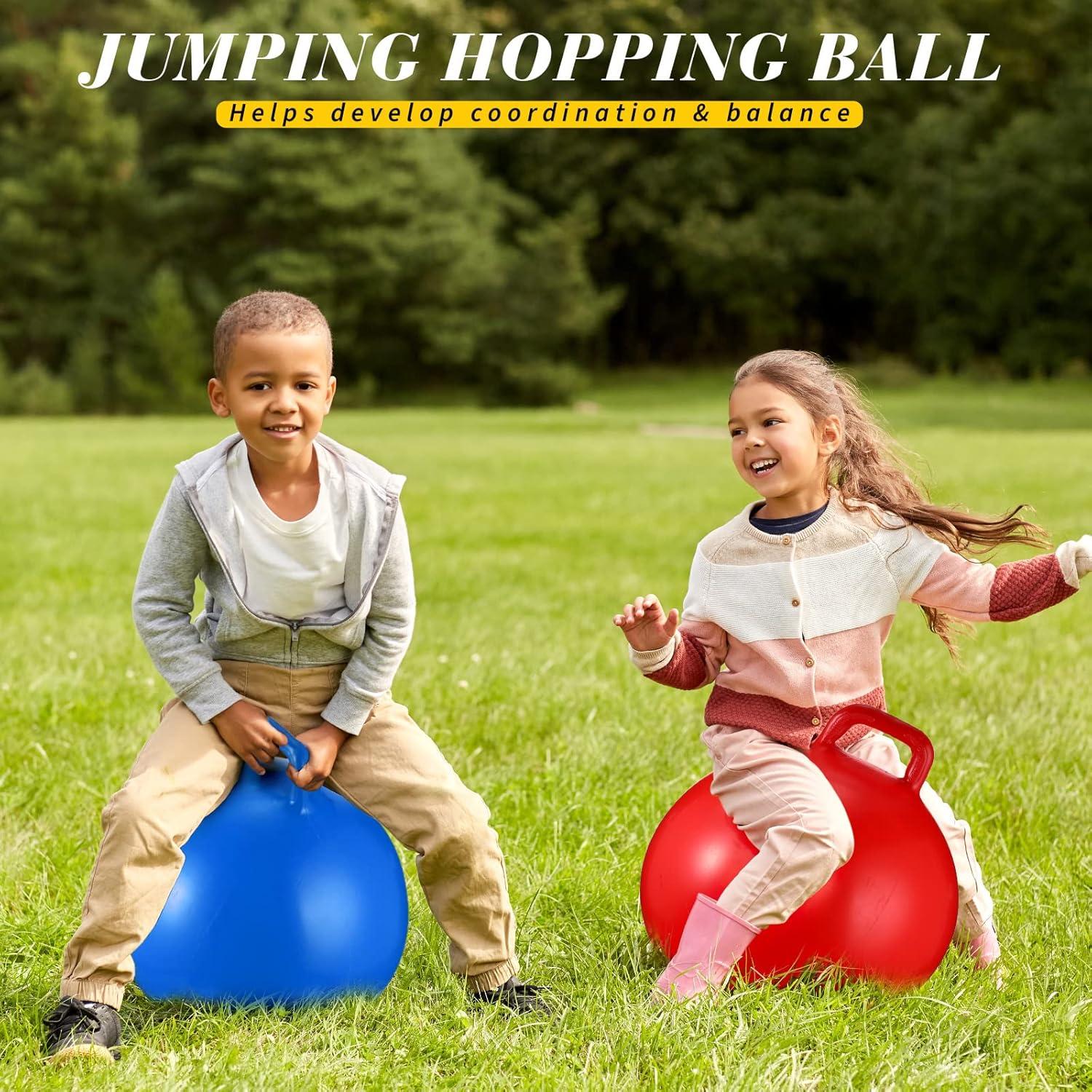 Pelotas Saltarinas con Mango Sratte - 6 Pcs, PVC, 45-55 cm