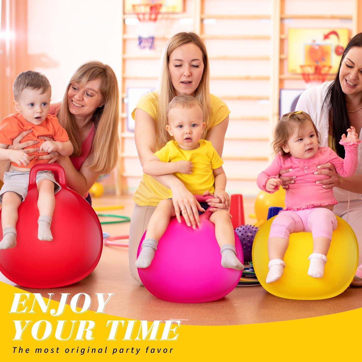 Pelotas Saltarinas con Mango Sratte - 6 Pcs, PVC, 45-55 cm